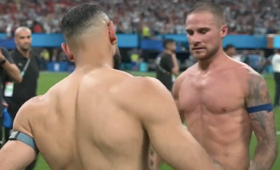 RealityLfc's tweet photo. 🚨Alexis Mac Allister on exchanging shirts with Mo Salah after the final whistle of the game.

🗣️“If to see someone emotionally cry and heartbroken then that shouldn’t be Mo Salah but it’s football, he is arguably the second best player I’ve played with after Lionel Messi. He gives his all today with a lot of sacrifices made in the game.”

“I have to exchange shirts with him because this might be my last time seeing him or play with him in the same pitch, I have learn a lot from him and he has given me the best advice in football to go far, he deserves my respect for everything.”