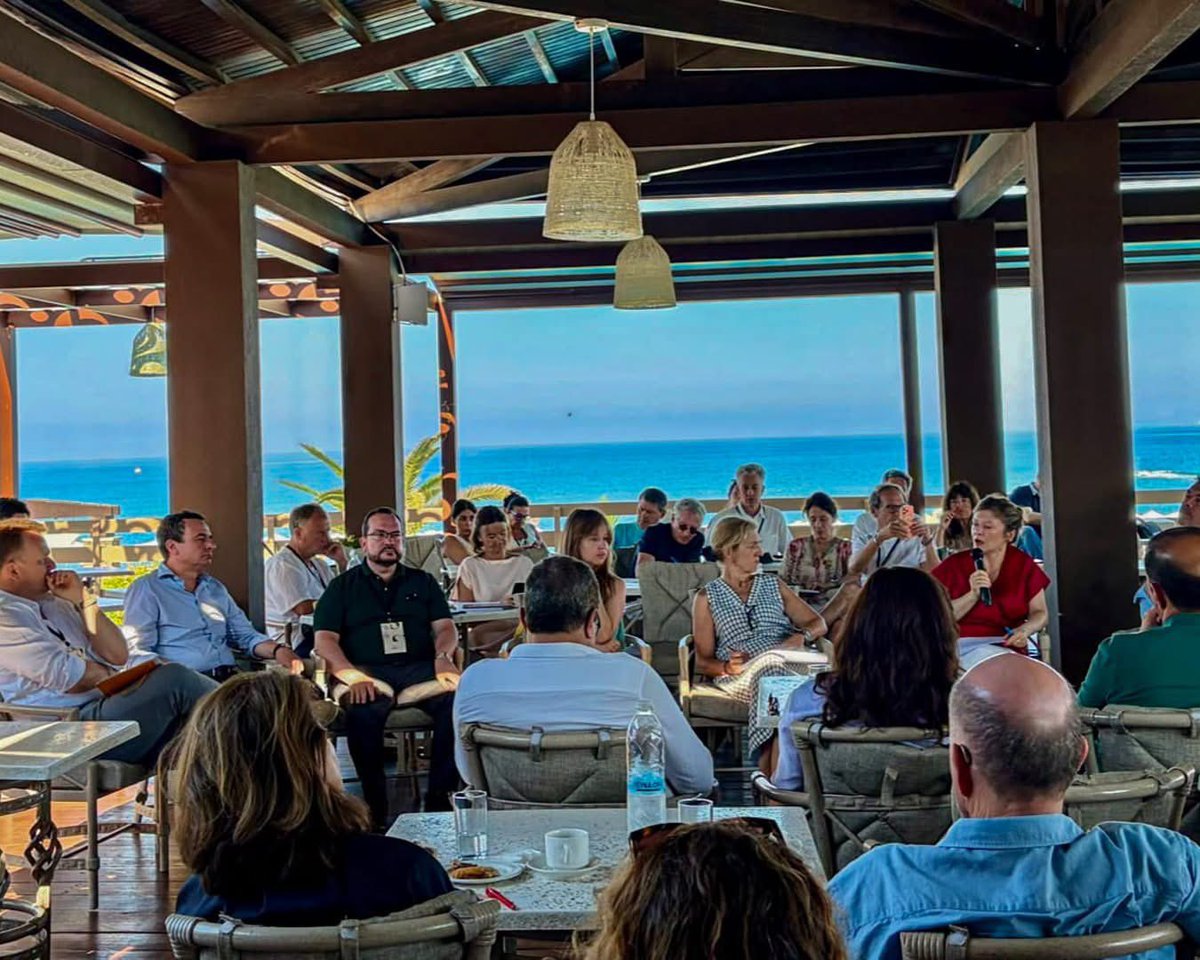 albinkurti's tweet photo. I had the pleasure of participating, at the invitation of former Greek Prime Minister George Papandreou, in the 28th SYMI Symposium in Greece, this year titled “Achilles’ Wrath and Cassandra’s Warning: Empowering Democracy and Taming Power.”

The Symposium brought together diplomats, policymakers, intellectuals, activists, and representatives of international organizations to discuss some of today’s most pressing global challenges, from peace and security in an increasingly multipolar world to attacks on democracy and human rights, ongoing wars, and the impact of artificial intelligence.

I also took part in the panel “Frontline Democracies: The Balkans, Ukraine and More,” where I emphasized that Europe begins at home for every country and ends at the front lines in Ukraine; that today’s struggle is not an external clash of civilizations, but an internal clash of conscience against reaction; and that autocrats are people born in the wrong century, whose premodern tendency for a mercantilist monarchy cannot prevail over the democratic republic.