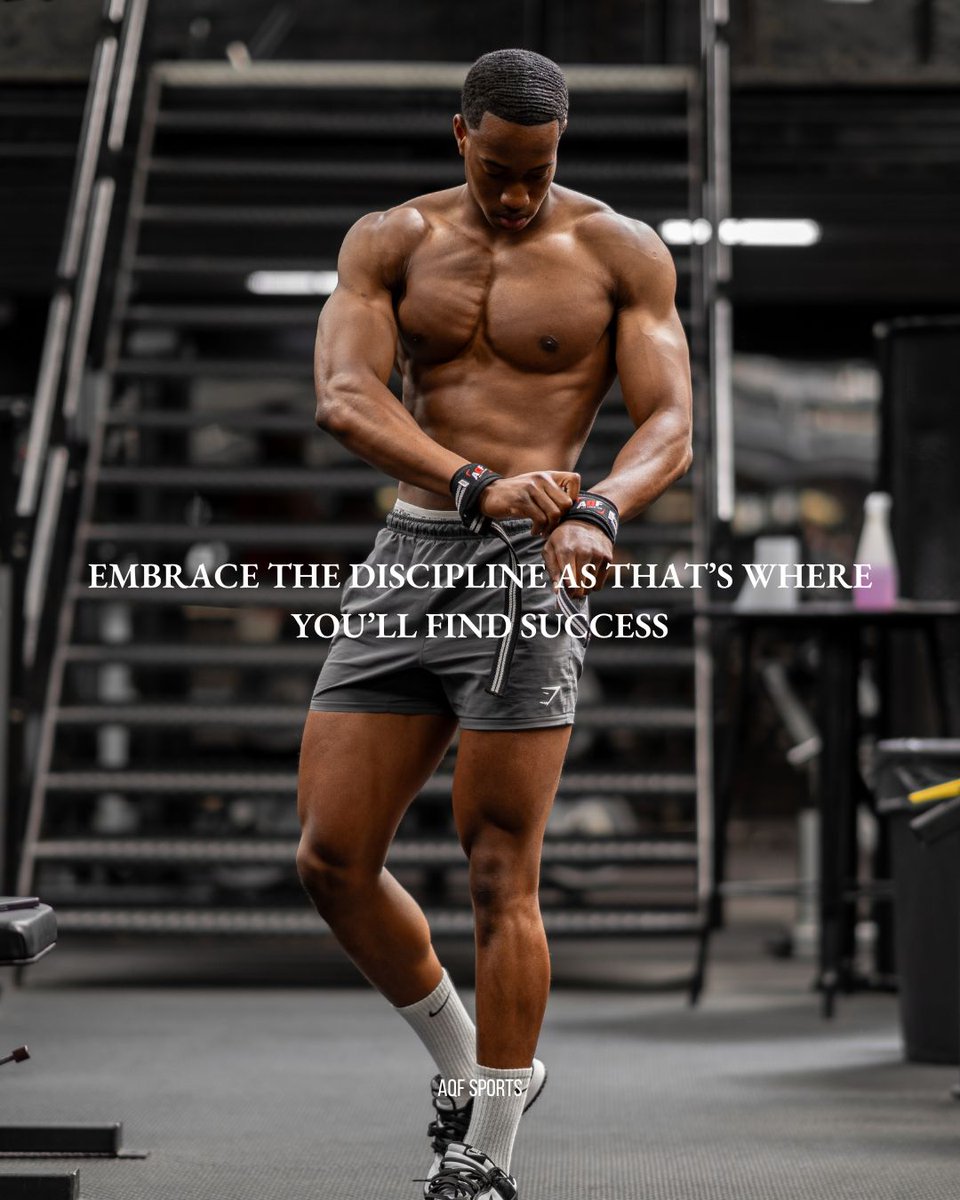 AQFSports's tweet photo. Embrace the discipline as that's where you'll find success

#discipline #motivation #gymmotivation #aqfsports https://t.co/sHFEyxMGUl