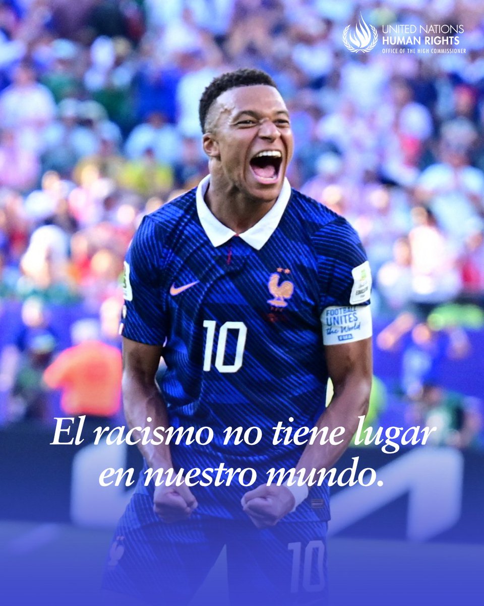 ONU_es's tweet photo. El deporte une a las personas más allá de las fronteras y las culturas. Debe ser un espacio de igualdad, dignidad y respeto.

No hay lugar para el odio, el racismo ni la deshumanización.

#NoAlOdio

Vía @UNHumanRights https://t.co/oyRZ8aCafC