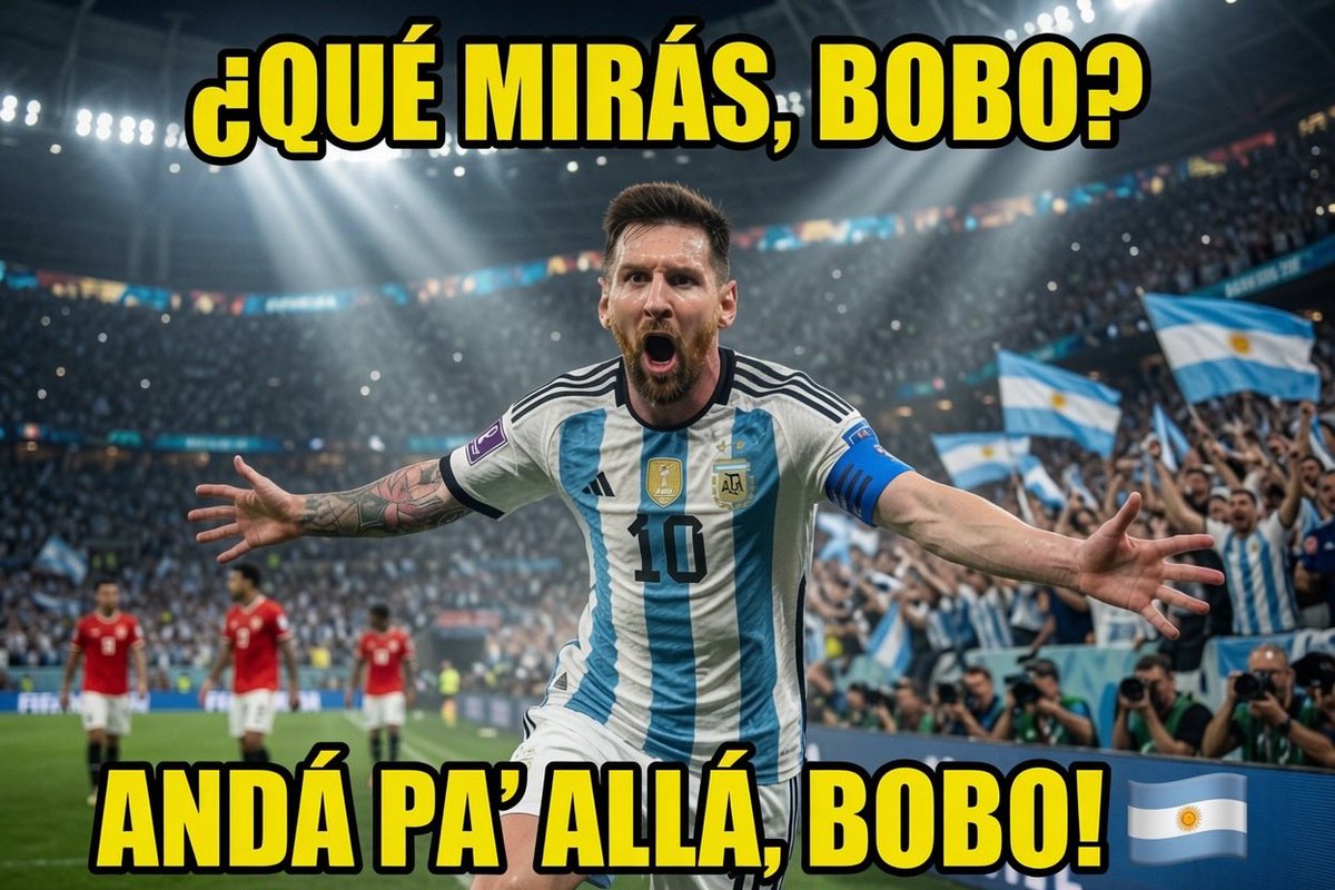 edinijeily's tweet photo. ¡Andá pa’ allá, bobo! 😂 #messi https://t.co/iZ8YuPWBi9