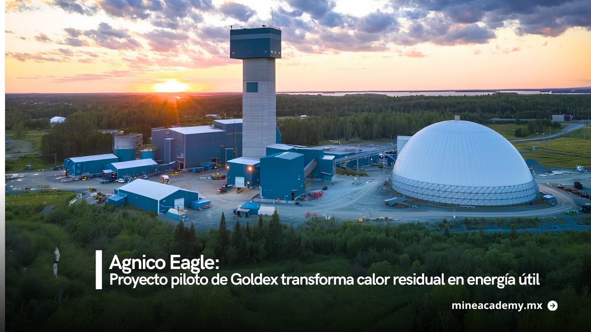 mine_academy's tweet photo. Agnico Eagle desarrolla en el Complejo Goldex un proyecto piloto que recupera el calor del agua de mina para convertirlo en energía útil, con potencial para reducir emisiones y mejorar la eficiencia energética de sus operaciones.
#AgnicoEagle #Goldex #Innovación #EficienciaEnergética #MineríaSostenible #MineAcademyMX