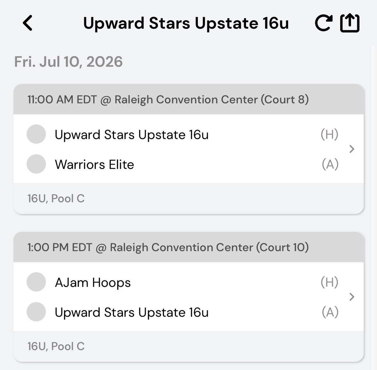 StCaden72568's tweet photo. Phenom live period schedule in Raleigh this weekend! @Starsupstatembb https://t.co/iVujpq7CD4