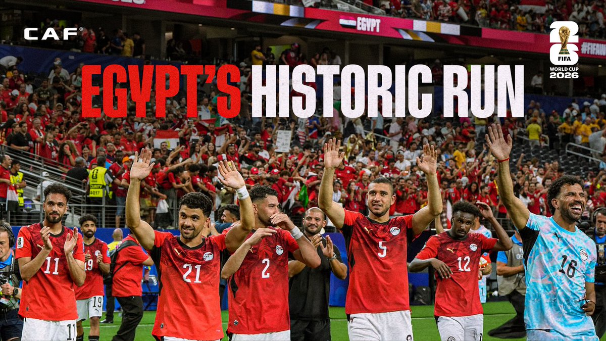 CAF_Online's tweet photo. They made millions believe. They made Africa proud.

The Pharaohs gave us a #FIFAWorldCup journey to remember. 🇪🇬❤️ https://t.co/T6xWG0Z0ZY