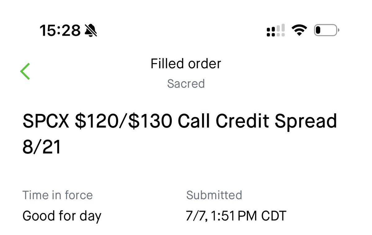 switch_theory's tweet photo. Filled at $7 credit 

I went with the “defense getting home or forcing a turnover” version of this trade but pairing  it with “could score a TD,” wouldn’t have been a terrible pair either. https://t.co/1sdKDL7Oyp