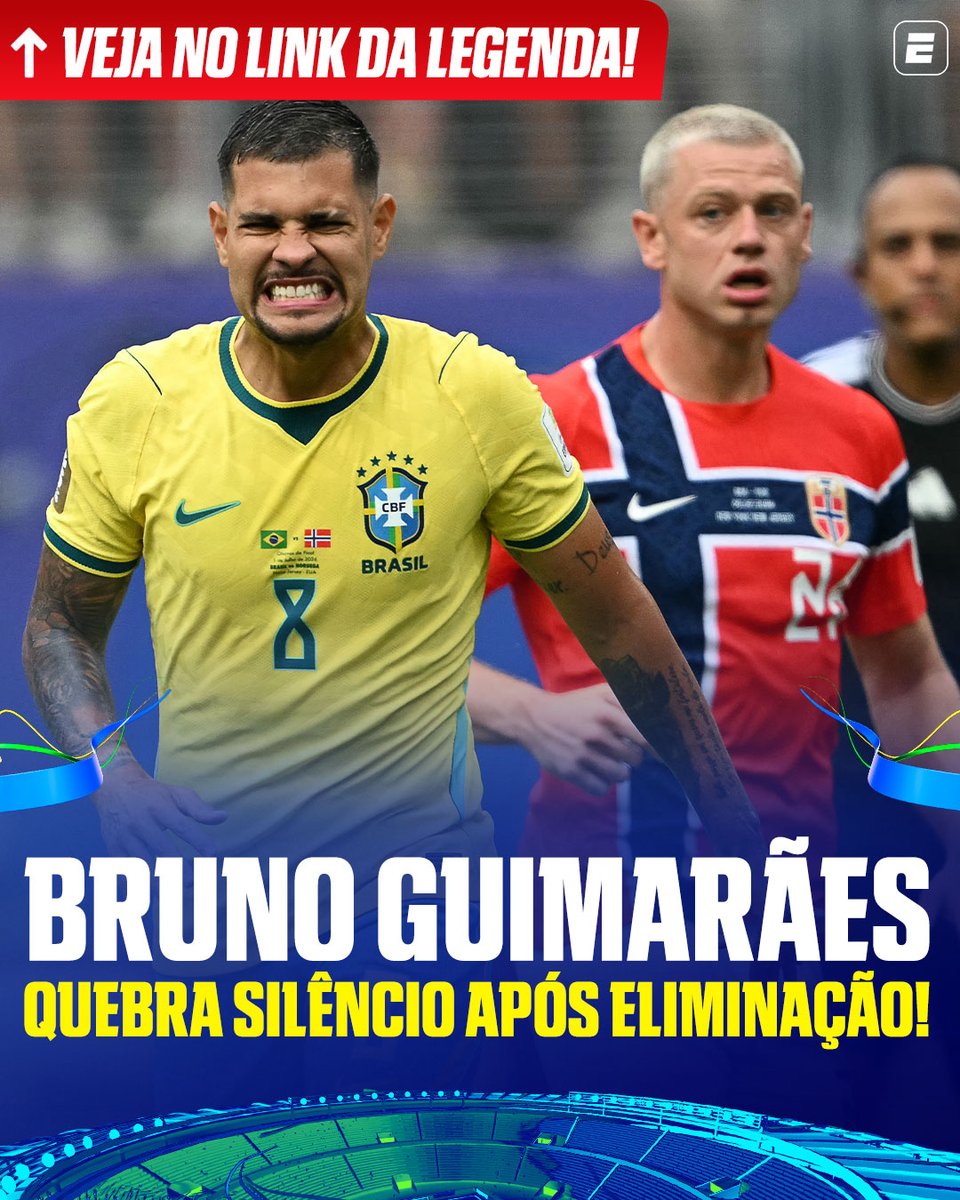 SportsCenterBR's tweet photo. Bruno Guimarães quebra silêncio e se manifesta sobre pênalti perdido em Brasil x Noruega; VEJA 👉 https://t.co/RwP9xSQshS
#ESPN2026 #Brasl #BrunoGuimarães #FIFAWorldCup https://t.co/LMmRzWn1Pv
