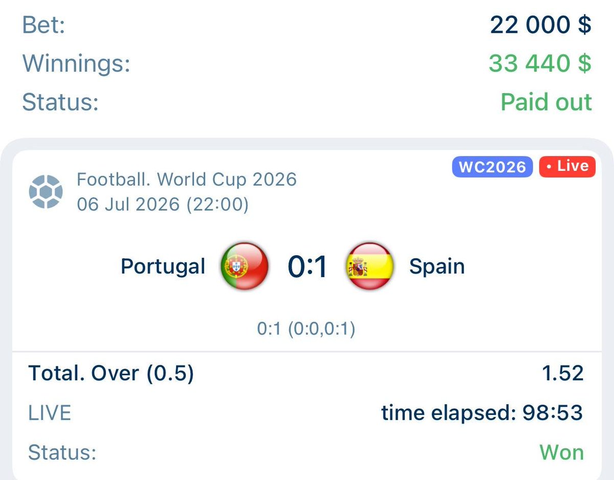 1xbet_VIP's tweet photo. $Football to night ⚽🤑

Odds #1XBET 

Safe for #1xbet 🍀✅💰🎉

Code promo 1xbet vip here 👉🏾  DZ3645

SPORTYBET WILL PAY US MILLIONS TONIGHT

 $WORLDCUP  $WorldCupInu #worldcup2026 #fifacup2026 #cup2026 #spain #كاس_العالم_٢٠٢٦ https://t.co/frgCSiZOOy