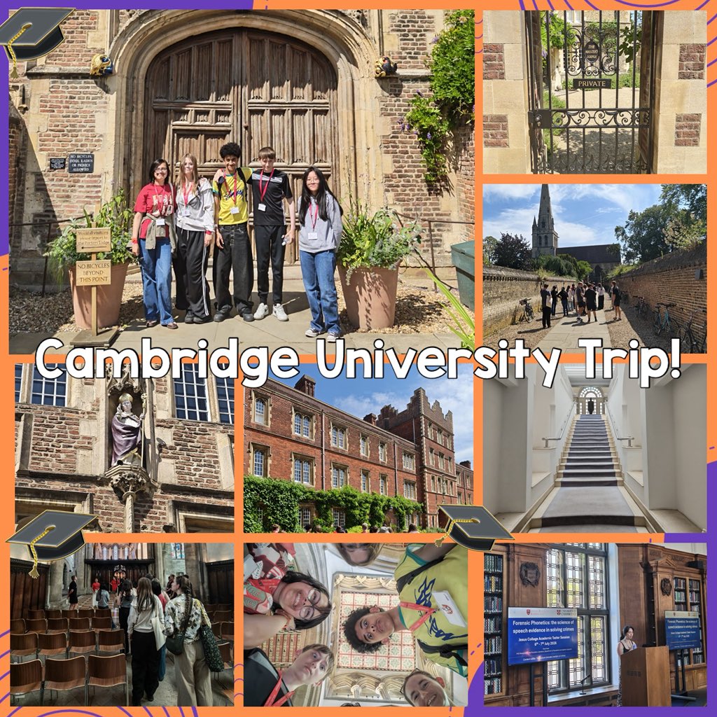 MortimerCC's tweet photo. ππ CAMBRIDGE UNIVERSITY TRIP! ππ
π We've had a tour of the campus and explored the accommodation!
π This afternoon, we also enjoyed two fantastic lectures on small particle science and phonetic forensics!
#TeamMortimer #AmazingOpportunities #NextSteps #FutureYou https://t.co/nhOjQ3mJtH