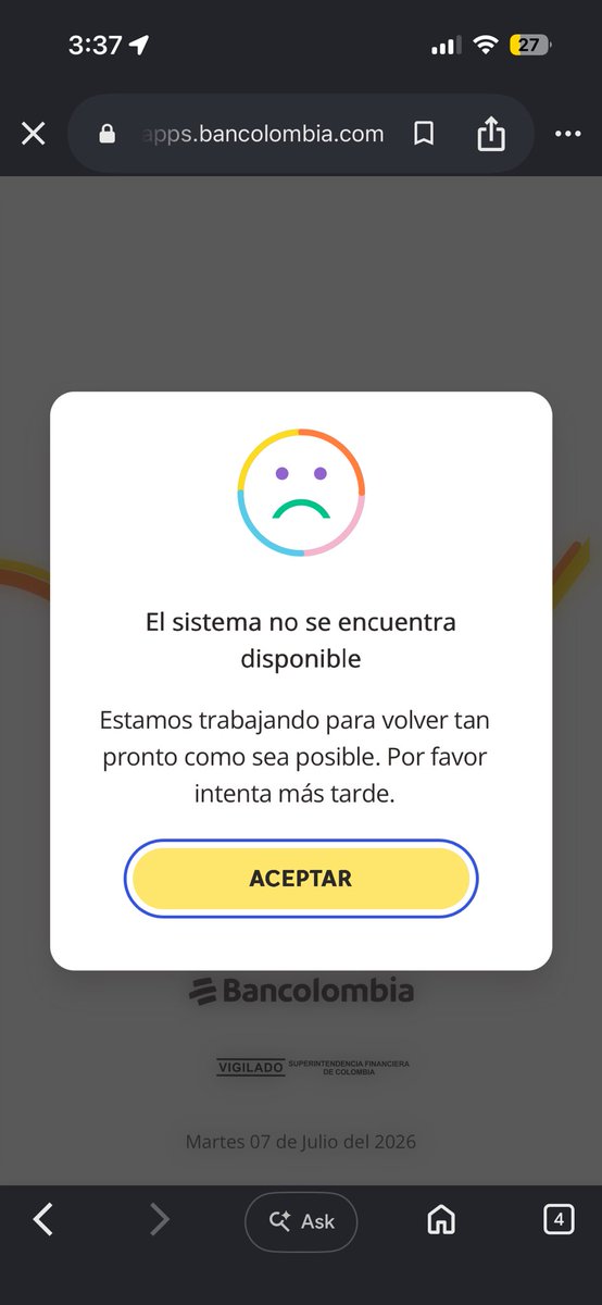 iglethmercado's tweet photo. @Bancolombia @jennydurango TODAVIAAAA? https://t.co/pHSkKa6mbp
