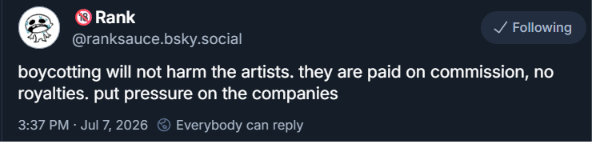 cello_likes_vox's tweet photo. @TwoDream48 I also replied on bluesky, but these artists are commissioned and dont get royalties per piece sold.... https://t.co/wvU2wjA73k