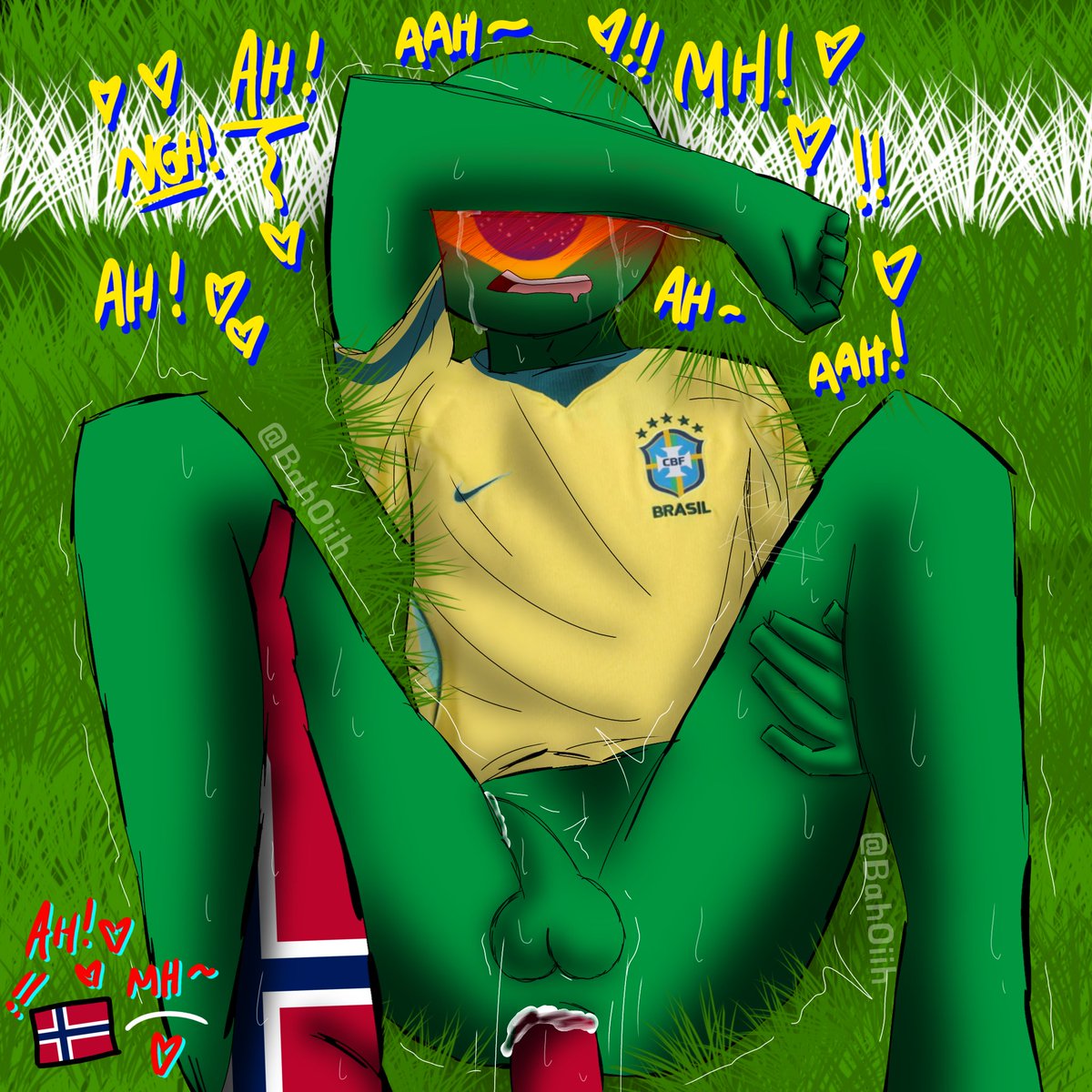BahOiih's tweet photo. 🇧🇷 Brasil X Noruega 🇳🇴
ft 🇦🇷
Agora o desenho mais temido de todos 😔
#countryhumans #countryhumansbrazil #countryhumansargentina #countryhumansnorway #brazil #norway #argentina #countryhumansworldcup #WorldCup2026 #FIFAWorldCup #nsfw #worldcup #yaoi https://t.co/csp24HGMnJ