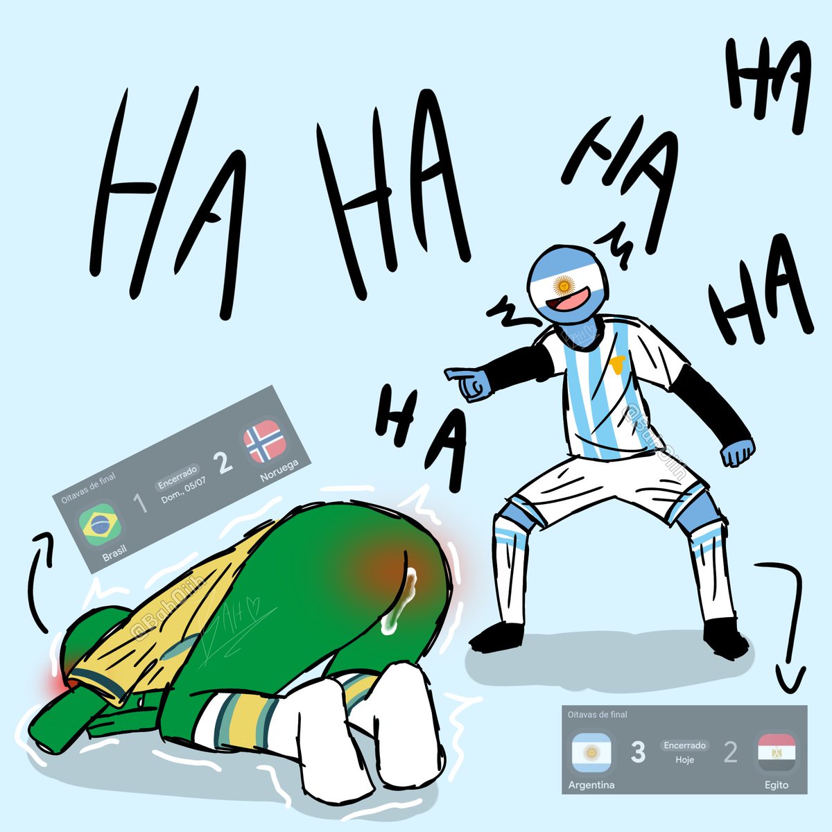 BahOiih's tweet photo. 🇧🇷 Brasil X Noruega 🇳🇴
ft 🇦🇷
Agora o desenho mais temido de todos 😔
#countryhumans #countryhumansbrazil #countryhumansargentina #countryhumansnorway #brazil #norway #argentina #countryhumansworldcup #WorldCup2026 #FIFAWorldCup #nsfw #worldcup #yaoi https://t.co/csp24HGMnJ