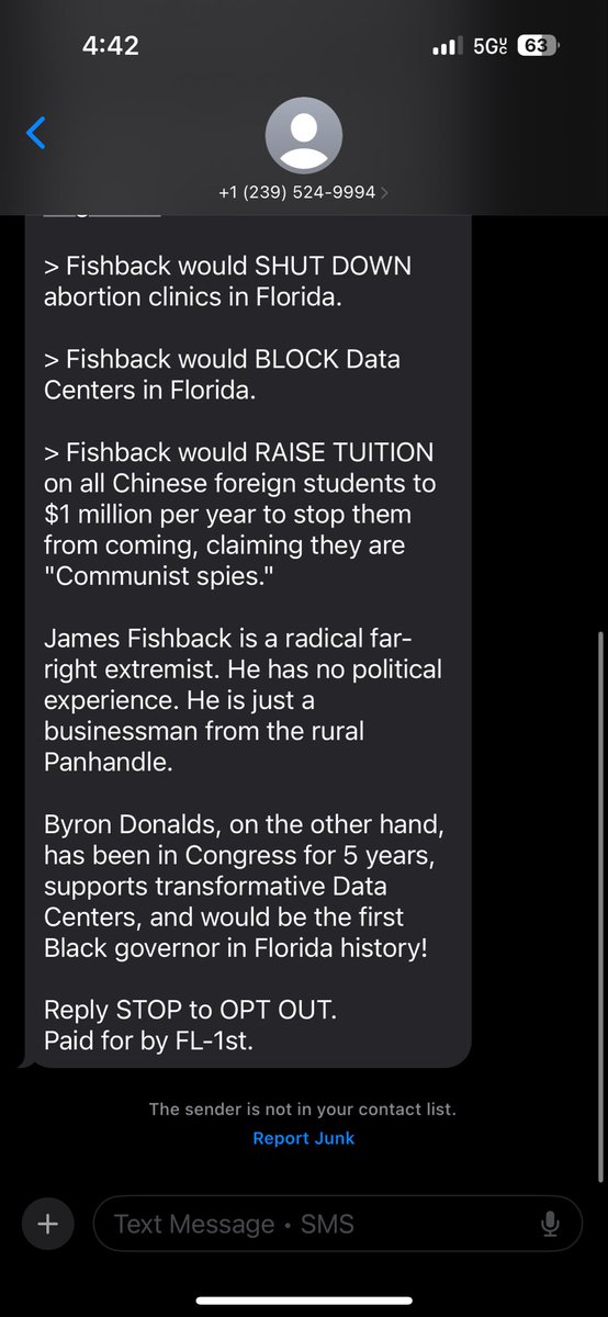 Realuser102's tweet photo. @ByronDonalds Vote fishback 2026 https://t.co/L964WpTV5Q