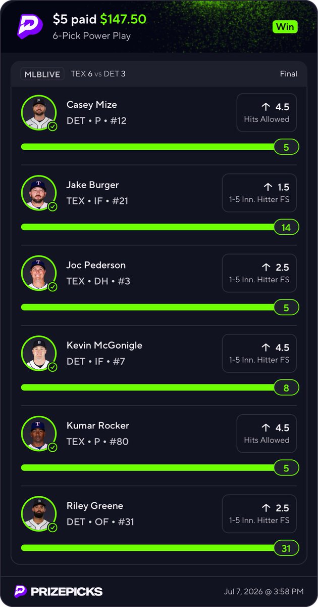 mrnodeposit's tweet photo. Joined @Furnacepicks about 3 days ago and the cashouts already speaking 4 themselves. Multiple green slips. Shoutout @camsoicy for the 6 man slips too. Link in bios and comments
#CamSoicy #FurnacePicks #PrizePicks #MLB #MLBProps #GreenChecks #PropBetting #Cashout #SportsBetting https://t.co/2ERQbCKW71