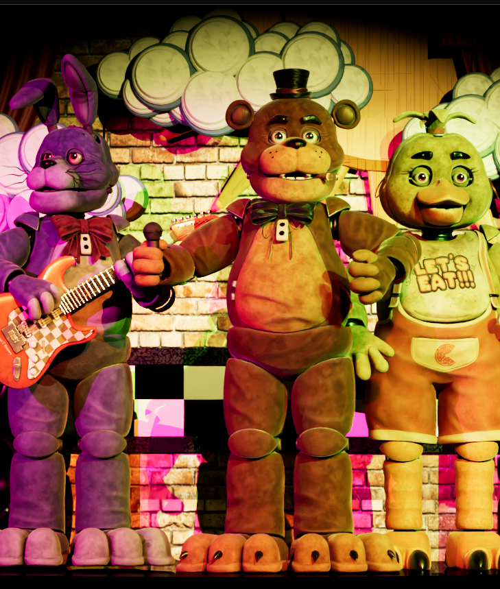 EXG1983's tweet photo. More accuracy stuff with my models because I'm bored. Also made a lil alt of Freddy and Bonnie with more of their classic look.
-
#FNAF #blender3d https://t.co/2aGICTwwOM