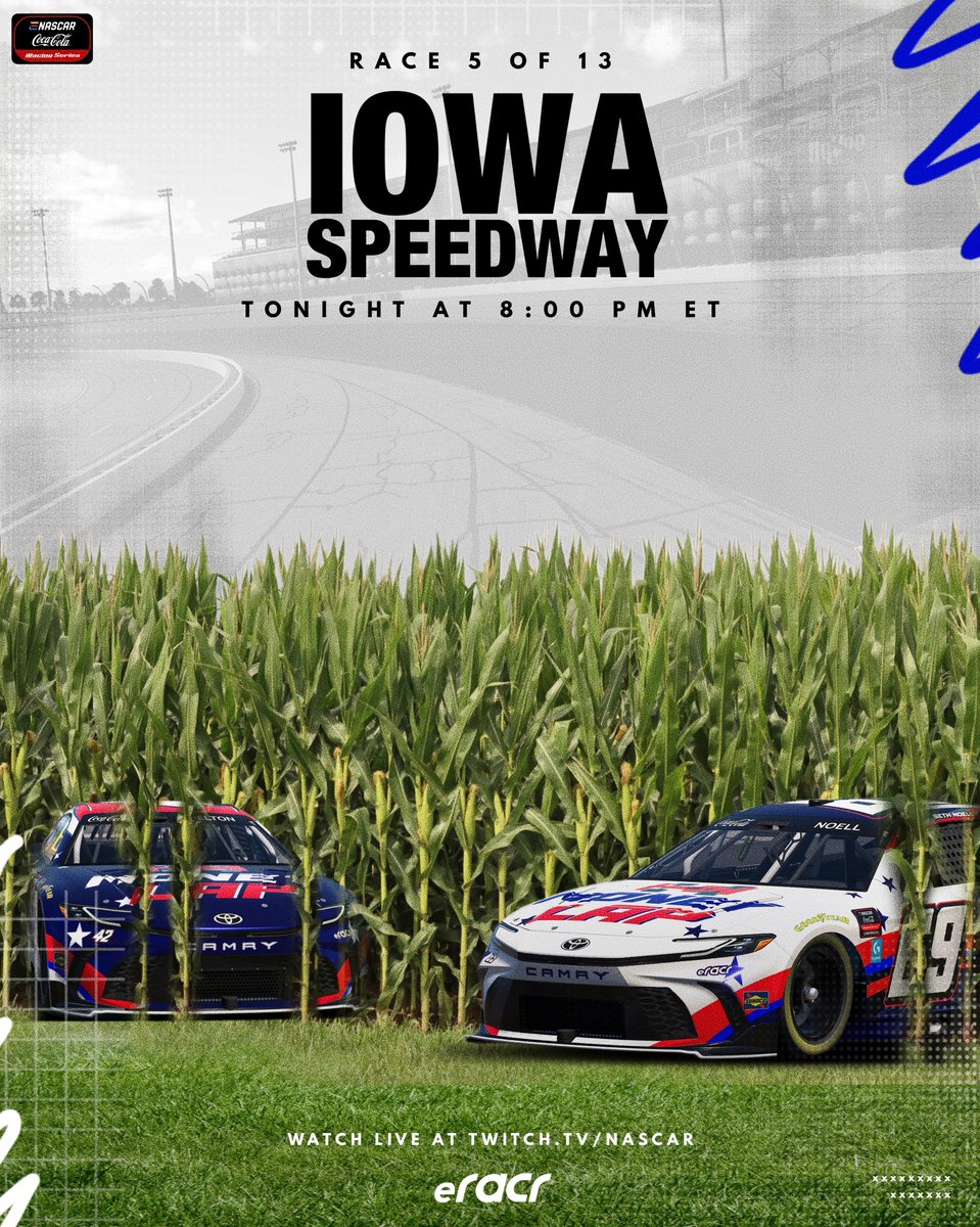 eRacr_gg's tweet photo. Running these schemes again to celebrate America 250. Perhaps we can find luck racing in @landoncassill's backyard. Be sure to wish Landon a happy birthday. We heard he asked for an #eNASCAR win!
@LHelton_63 | @Freaky4Fast | @themoneylap | @eNASCARGG | @iRacing | #eCCiS https://t.co/7eU5qFeKIf