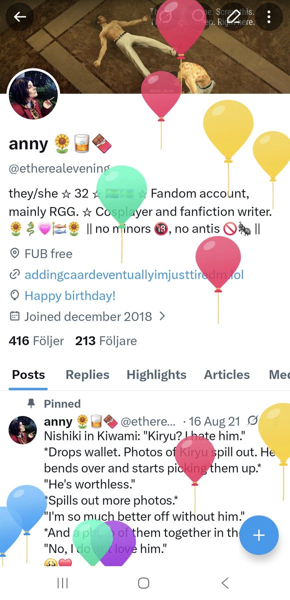 etherealevening's tweet photo. Balloon day! 🎈 Turning 32 today! https://t.co/vtdhvYORpz