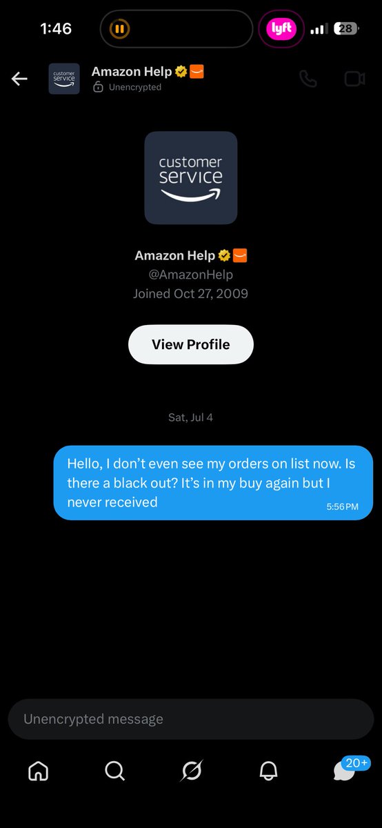 aeringottfans1's tweet photo. @AmazonHelp  I still ain got my orders and yall don’t respond wtf man https://t.co/A5huR1DH0p