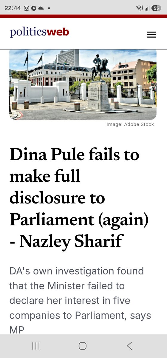 NadiaFerreira85's tweet photo. DA's own investigation found that the Min Dina Pule again failed to declare her interest in FIVE companies to Parliament, says MP. Remember the time she slukked R10m to a boyfriend? https://t.co/PmqScHclUm