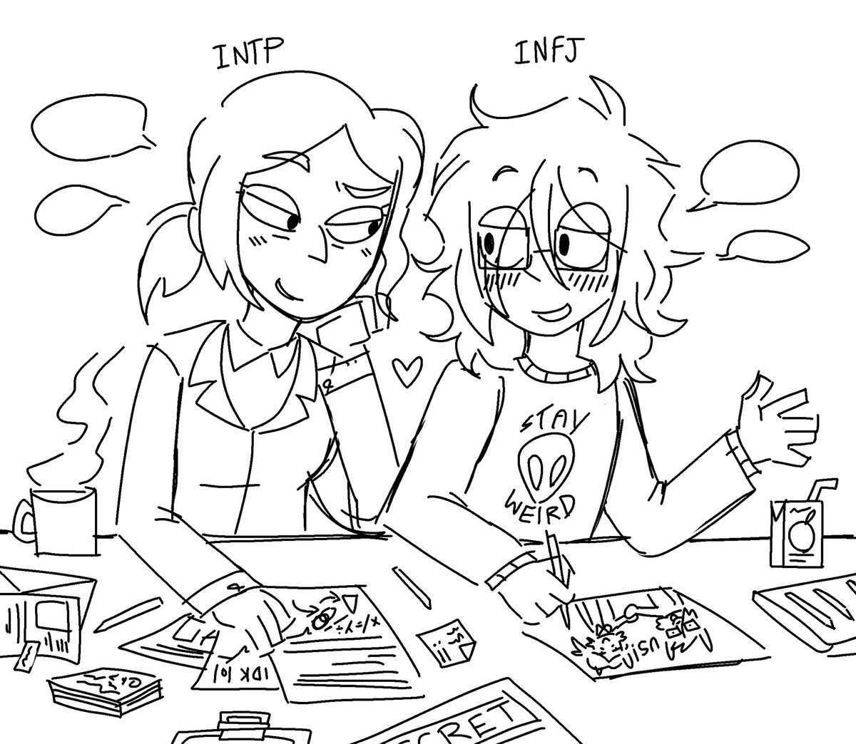 spoopicus's tweet photo. First time drawing yumeship art im a little embarrassed ok…… me and my beautiful smart wife that works for the deep-state shadow government https://t.co/5l0fVGX7oG