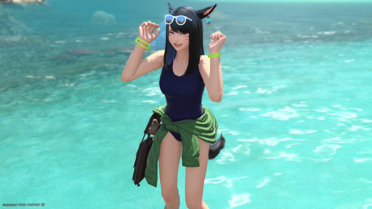 Niatabi's tweet photo. おはよ！

水着フェア

#おはミコ　#FF14 #ミコッテ https://t.co/Br7LZ1NBSY