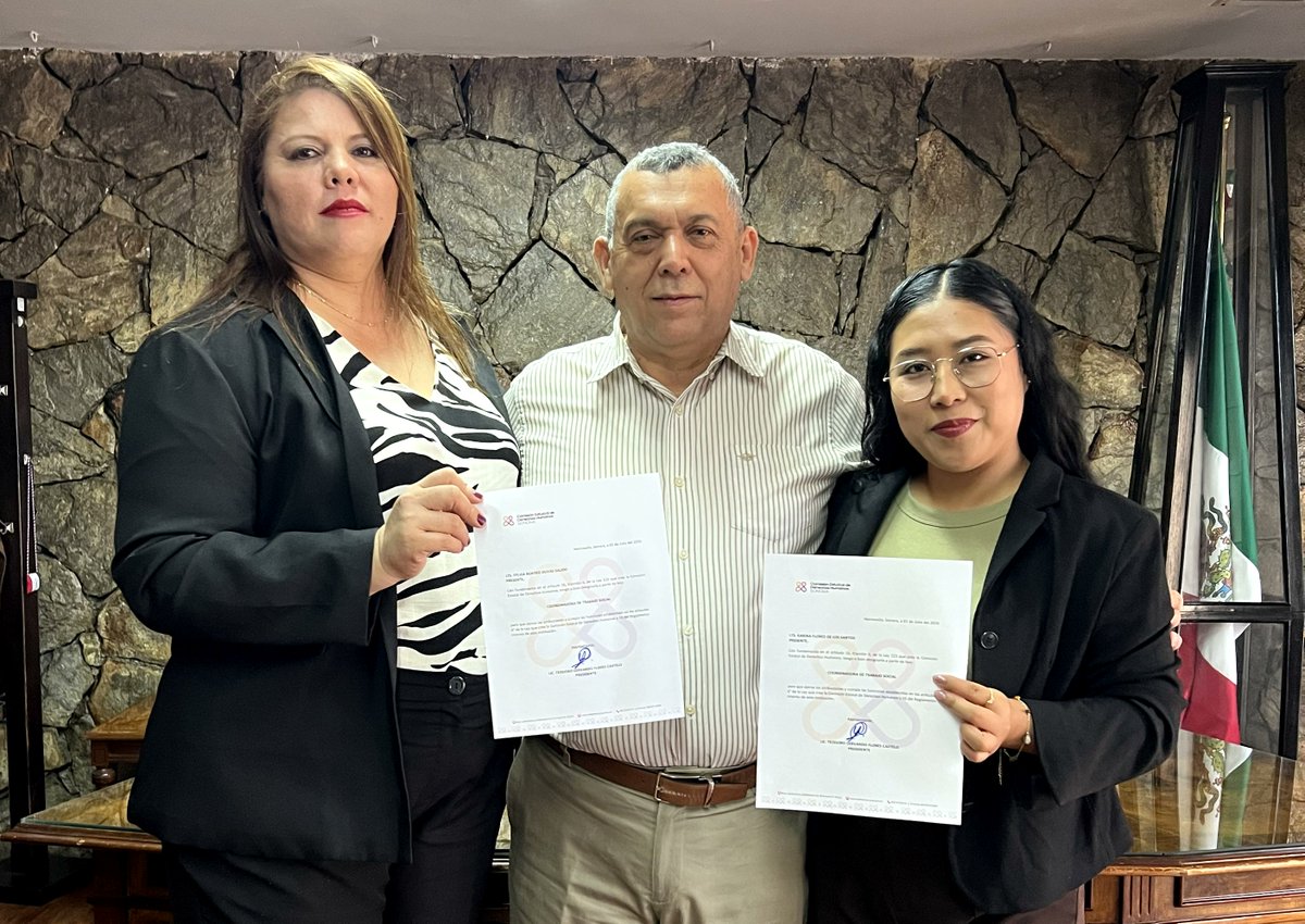 cedhsonora's tweet photo. Con la toma de protesta de las Licenciadas en Trabajo Social Karina Flores de los Santos y Sylvia Beatriz Olivas Salido como Coordinadoras de Trabajo Social, la CEDH Sonora fortalece su modelo de atención con un enfoque social y más cercano a la ciudadanía.

Lee la nota completa aquí:  https://t.co/qkbVjKaz5p