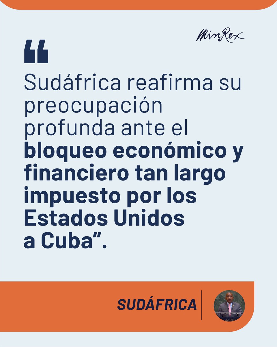 cubavsbloqueo's tweet photo. Continúa el amplio respaldo internacional a #Cuba en las Naciones Unidas, demostrando nuevamente que CUBA NO ESTÁ SOLA ❤️

#CubaNoEsUnaAmenaza https://t.co/h2JHYXzOw2