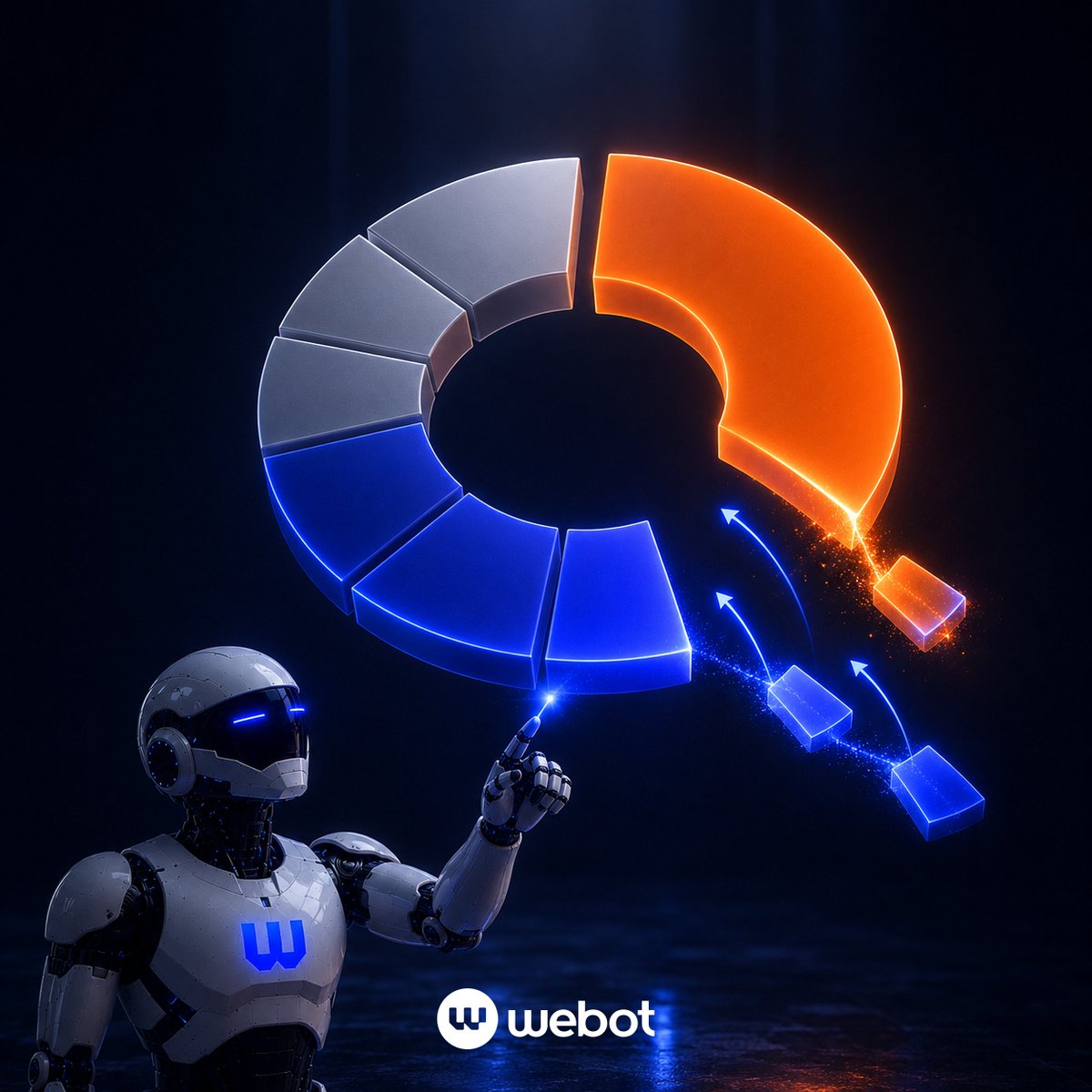 joinwebot's tweet photo. 📈 $BTC led this week's bounce. Some alts followed, some didn't, so a lot of holders now hold way more of one coin than they planned.
🤖 Webot's #rebalancingbot fixes that quietly 24/7. It trims whatever grew too heavy and tops up what fell behind, keeping your portfolio close to the mix you chose.