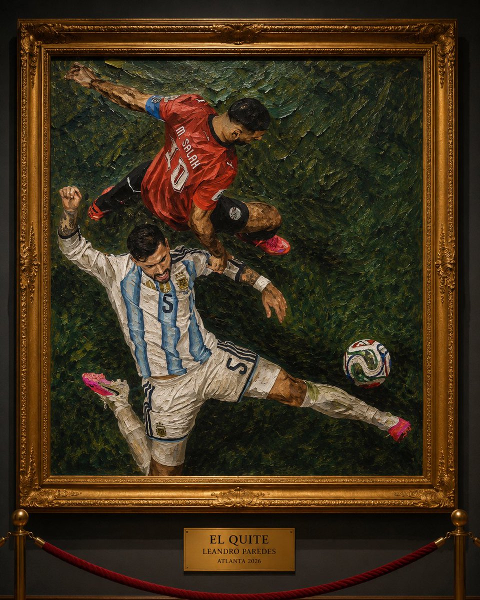 Juambaacrosaa's tweet photo. “El Quite”. Leandro Paredes, Atlanta 2026. https://t.co/9cOuwghJO1