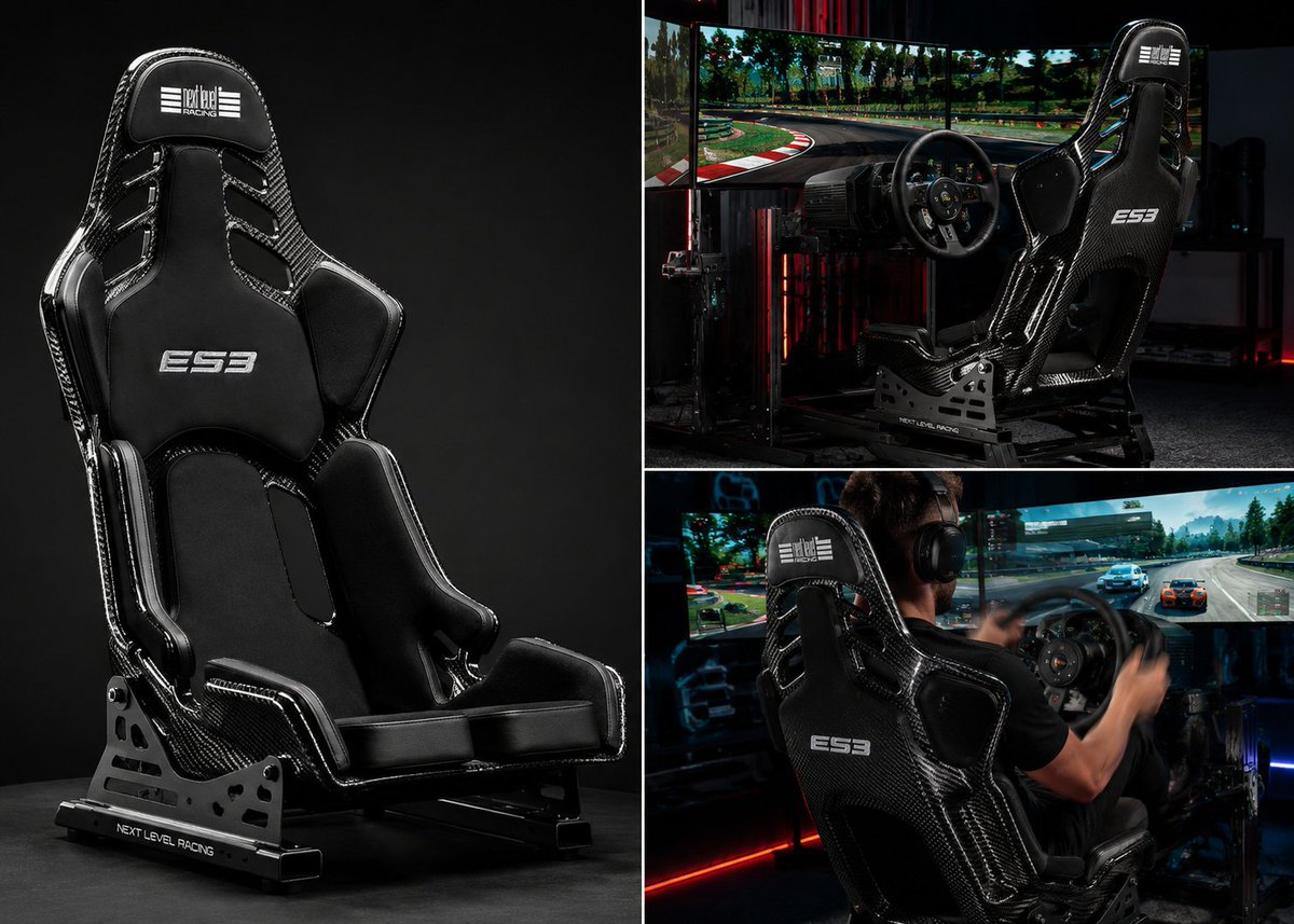 MOS_8_official's tweet photo. 🏁 軽さは、最高峰の証。
フルカーボンファイバーが、コックピットを変える。

Next Level Racing ES3 Elite Carbon Editionは、フルカーボンファイバーシェルにより軽さと高級感を両立。ファイバーグラスエディション比-3.5kgの軽量ボディが、モーションプラットフォームやハプティックシステムとの組み合わせでも軽快な没入感を生み出します。

【Elite ES3 Sim Racing Seat – Carbon Edition】
軽量・高級・妥協なし。
¥238,000（税込）

https://t.co/1daIVlp25L にてお取り扱い中

─────────────
#NextLevelRacing #NLR #シムレーシング #レーシングシミュレーター #SimRacing #RacingCockpit #ゲーミング #Sim_shop_mos
