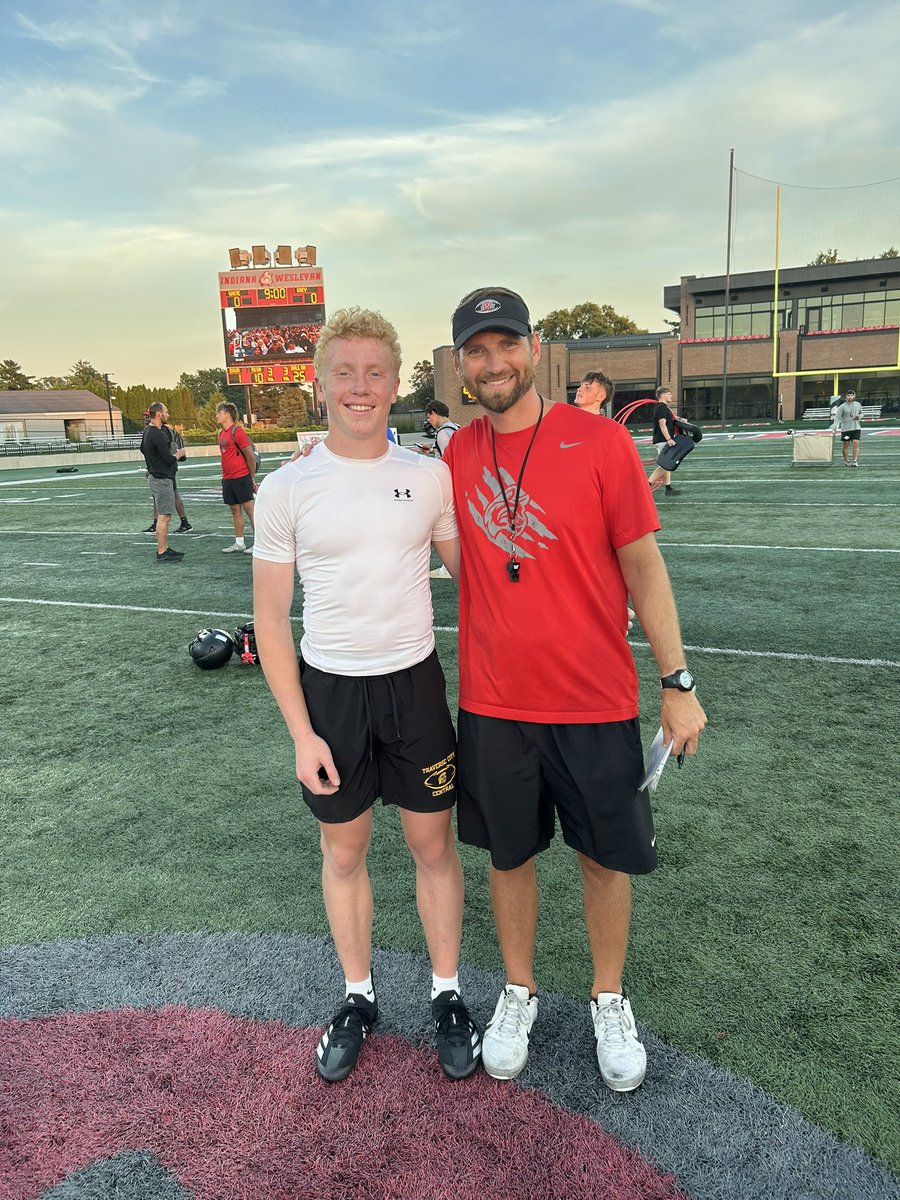 TrentGle's tweet photo. After a great visit and camp at Indiana Wesleyan University I am blessed to receive an offer from @IndWesleyan_FB @Coach_Rode @drewengels @Coach_WireIWU @travispalmer7_ 

@TheD_Zone @PrepRedzoneMI @svlsports @MIexposure @CoachCarsonWR @TrojanStrength @TCCHSfootball @AllenTrieu https://t.co/l6KoXdDtoF