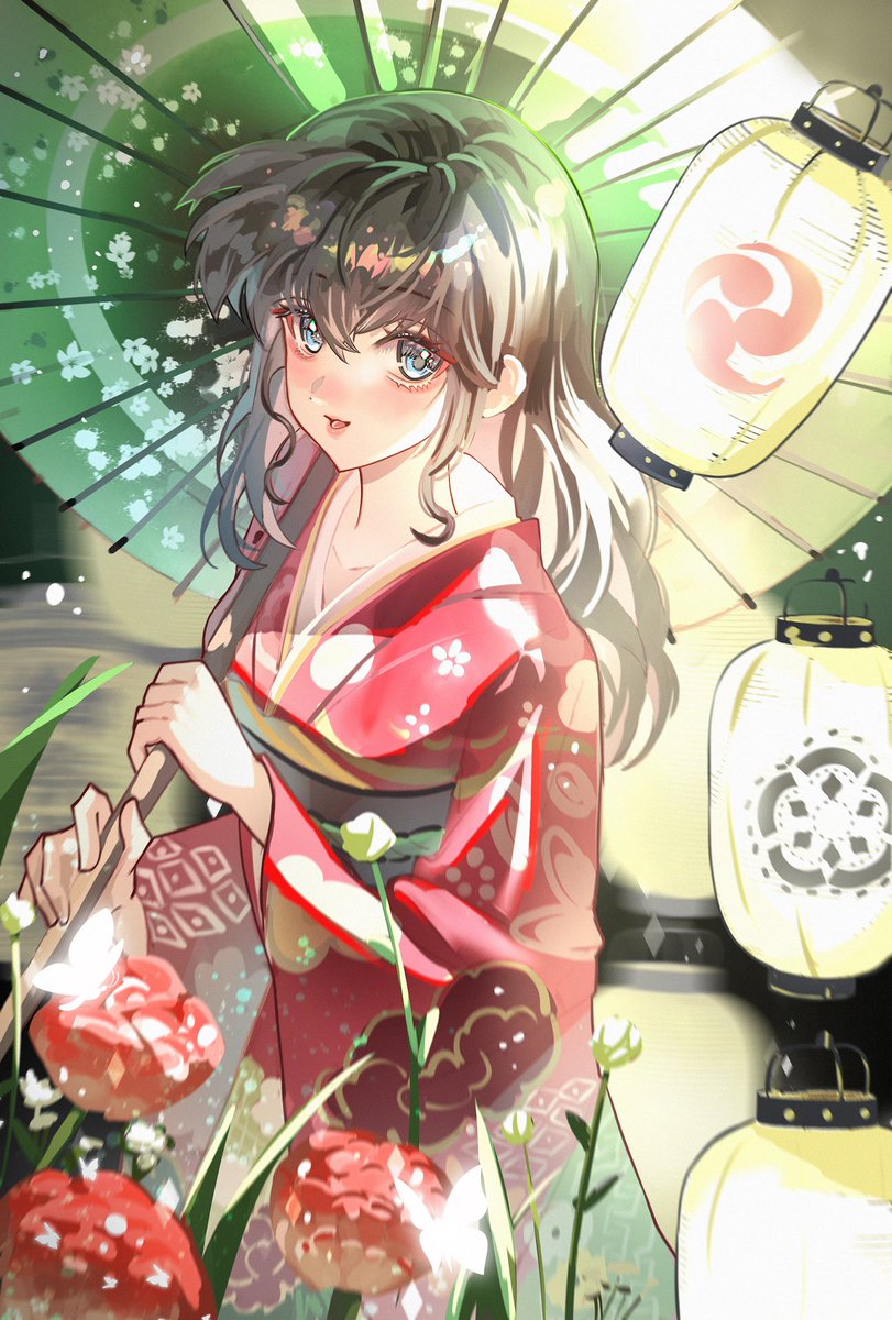 KagomeHomeCN's tweet photo. A gentle summer breeze awakens, aglow with the beauty of blossoms.

Note: This artwork is depicting the second picture’s outfit (not entirely same)

#日暮かごめ ​​​ #Kagome #犬夜叉 #Inuyasha https://t.co/YDCacYgfNe