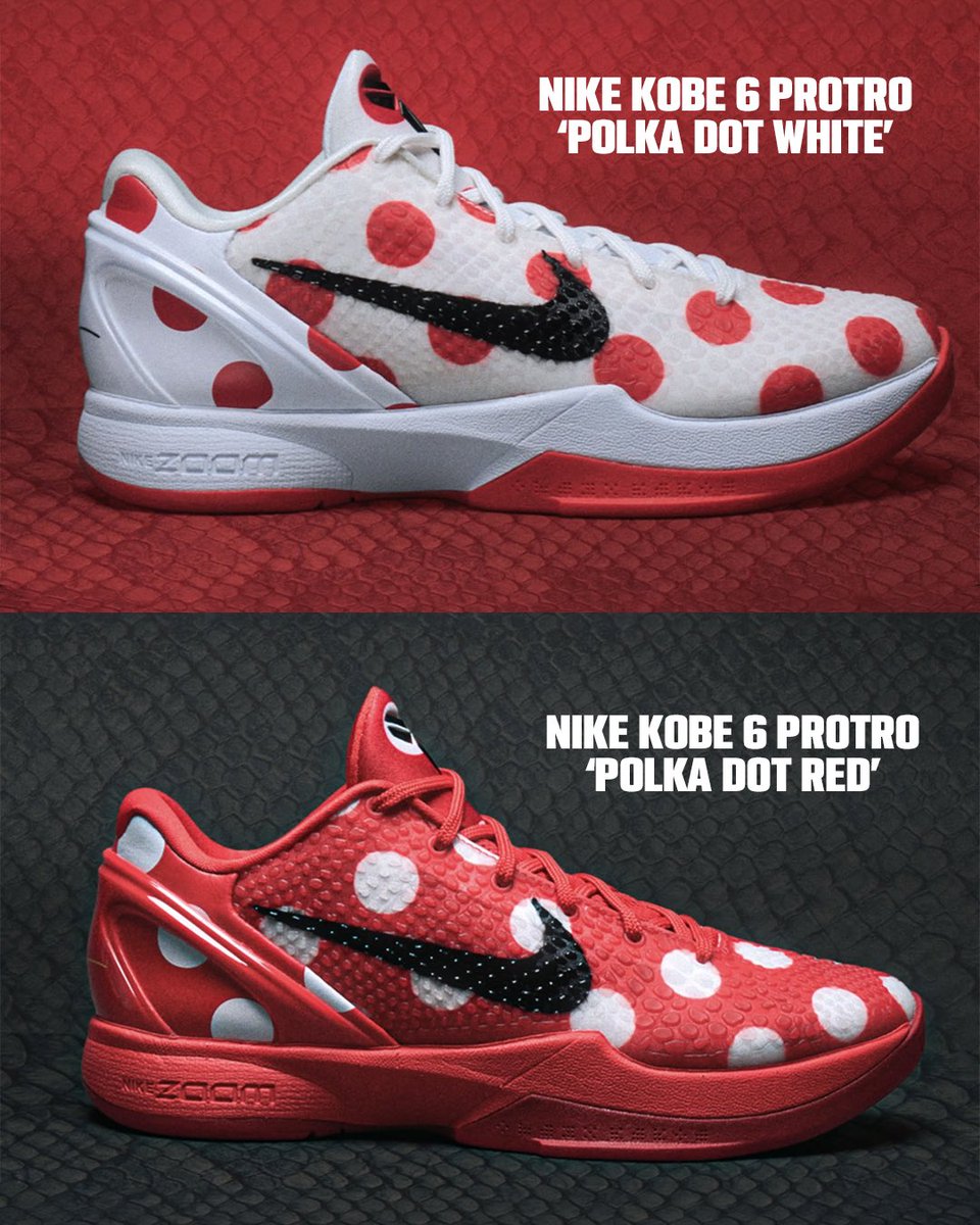 nicekicks's tweet photo. FIRST LOOK 👀 

Nike is dropping a Kobe 6 “Polka Dot” pack 🔴⚪️ https://t.co/g3G6CmwQOx
