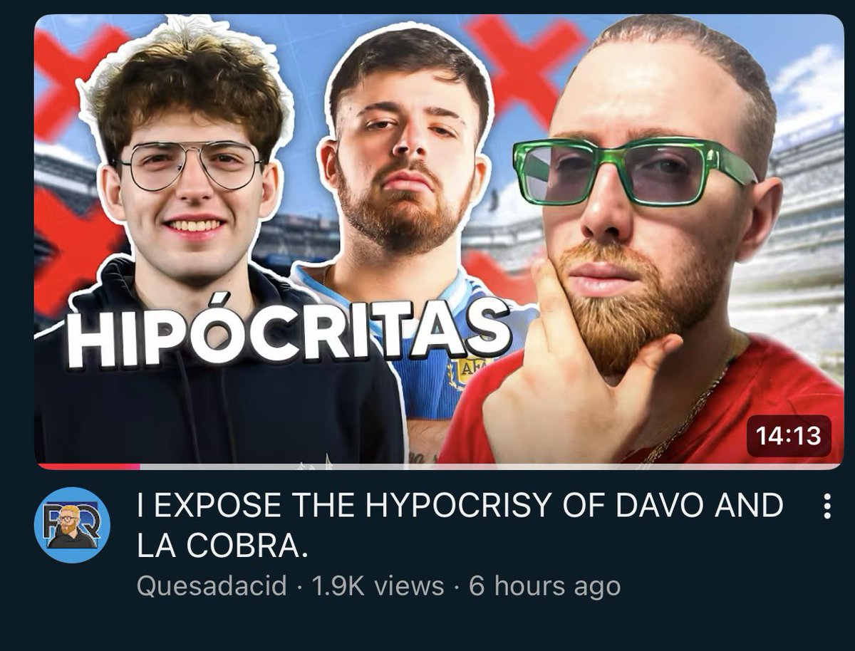 soylrivera's tweet photo. Que @Quesadacid esté queriendo hacer lo mismo que hacía en el freestyle con Force, Soen, etc etc ahora en el fútbol con @lautarodeIcampo y @DavooXeneizeJRR demuestra que no sabe lo que está haciendo. Si Davo no le siguió el juego a Ibai ni al Kun, menos te va a seguir el juego a ti que no eres nadie en el fútbol 👀👀 te banco quesito, pero aprende