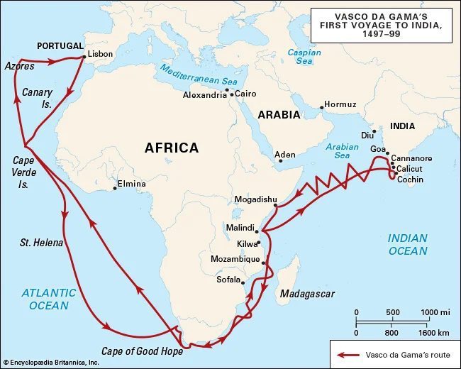 sanjayjavin's tweet photo. historical day for world trade and perhaps the beginning of colonialism,premised on naval adventure and projection of power.on this day in 1497, vasco da gama sailed from lisbon with a fleet of four vessels.his voyage via the cape of good hope opened a sea route from western europe to india and asia .@EduMinOfIndia