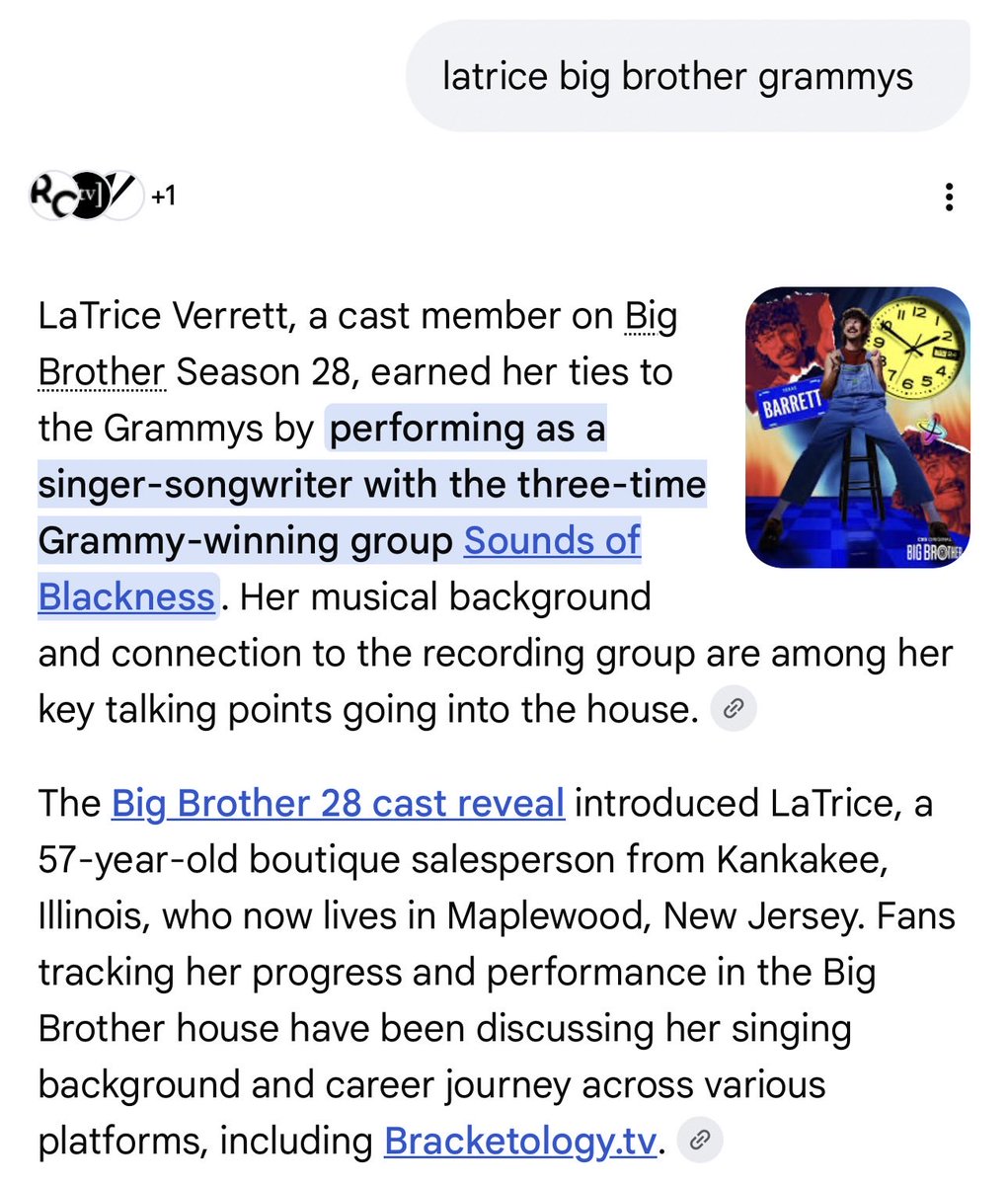 presidentofhtx's tweet photo. MOTHER La Trice has 3 more Grammys then Nicki Minaj #BB28 https://t.co/pD1ux6ATmx