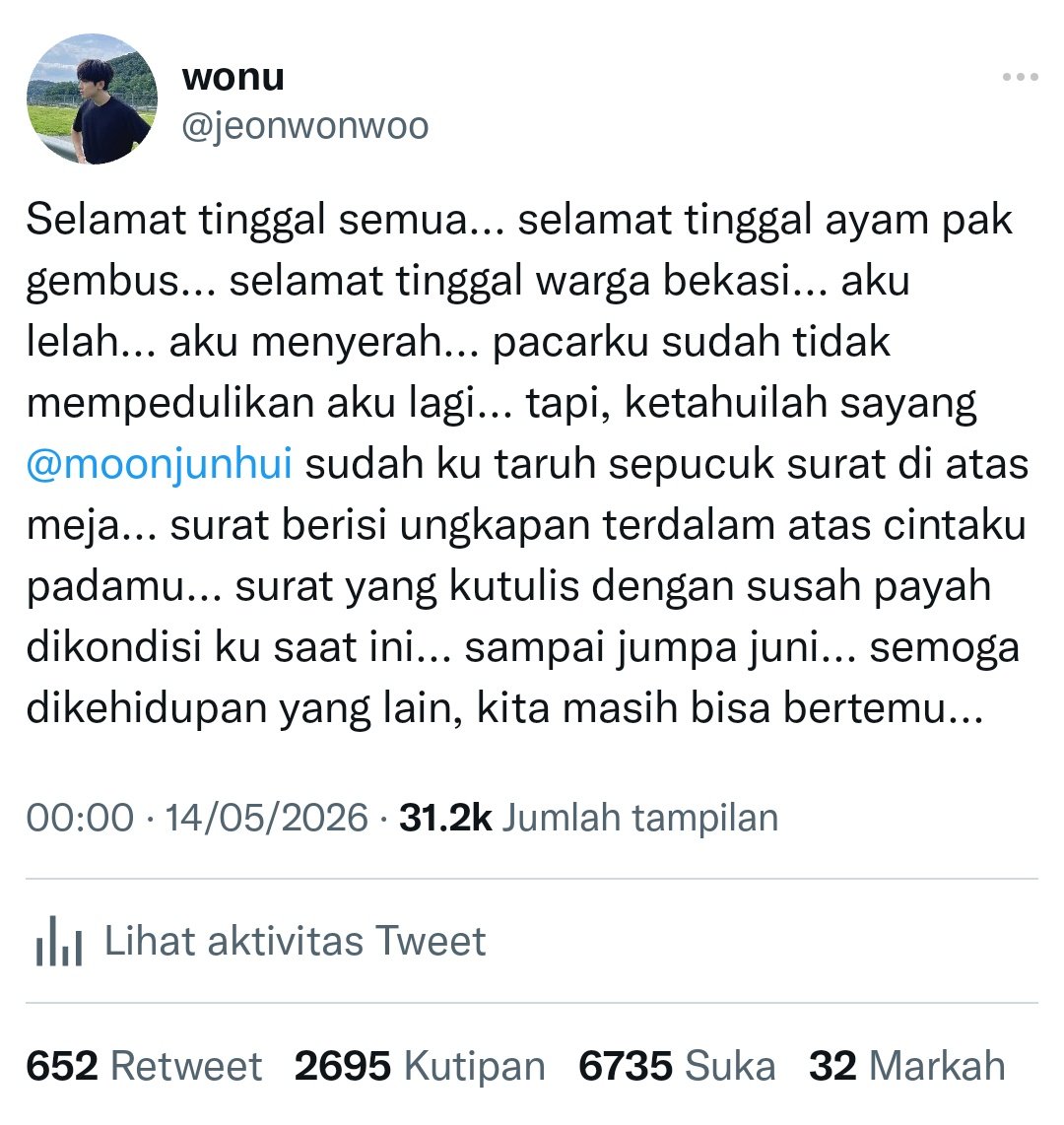 loeynads's tweet photo. wonhui
four tweet au

edisi jww demam - viral - jadi selebtwt https://t.co/emMugFpSga
