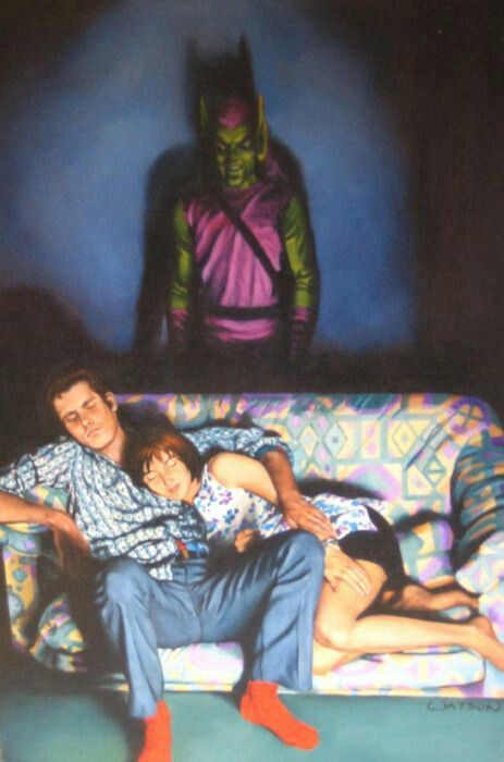 SpiderManVibe's tweet photo. Green Goblin will always be a creep for this.

Artwork by: John Watson 🫡 https://t.co/yigFqtNMmr