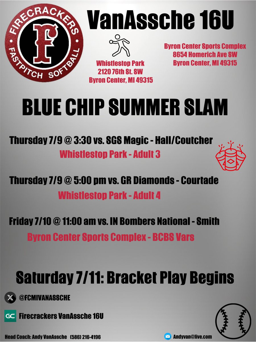 CharliAlcorn's tweet photo. After a week off we'll be playing at the Blue Chip Summer Slam this coming weekend in Byron Center. Come check us out!  @DugoutTC @rsmidwest @AquinasSB10 @CoachBenschoter @colie_abes_12 @svsu_ryan @Coach_MGardner @pezzplayers @CollegeBDJocks @CoachCiWilSan @DetroitTitansSB https://t.co/GYWIQJcsnO