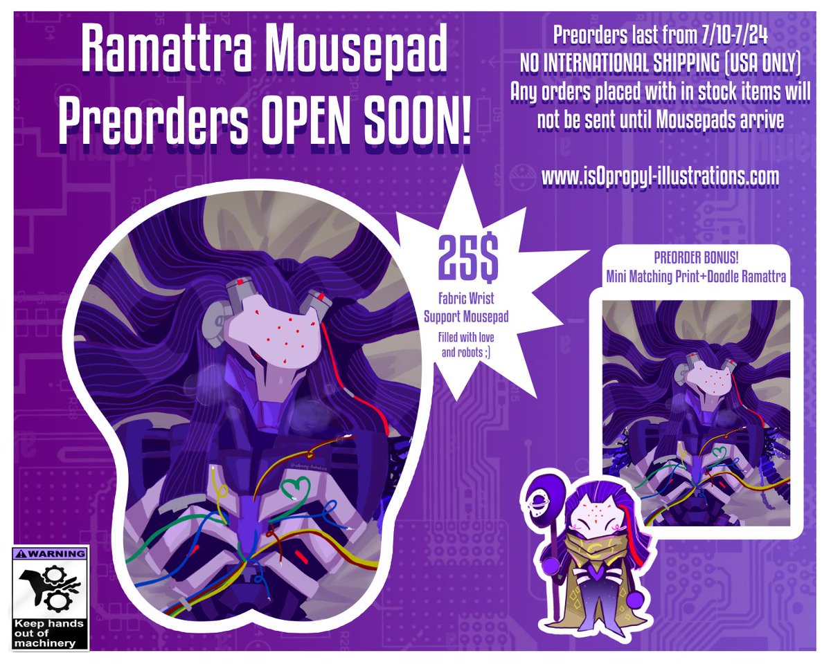is0propyl's tweet photo. Soooon… Ramattra Mousepad… https://t.co/6oASXor1xc