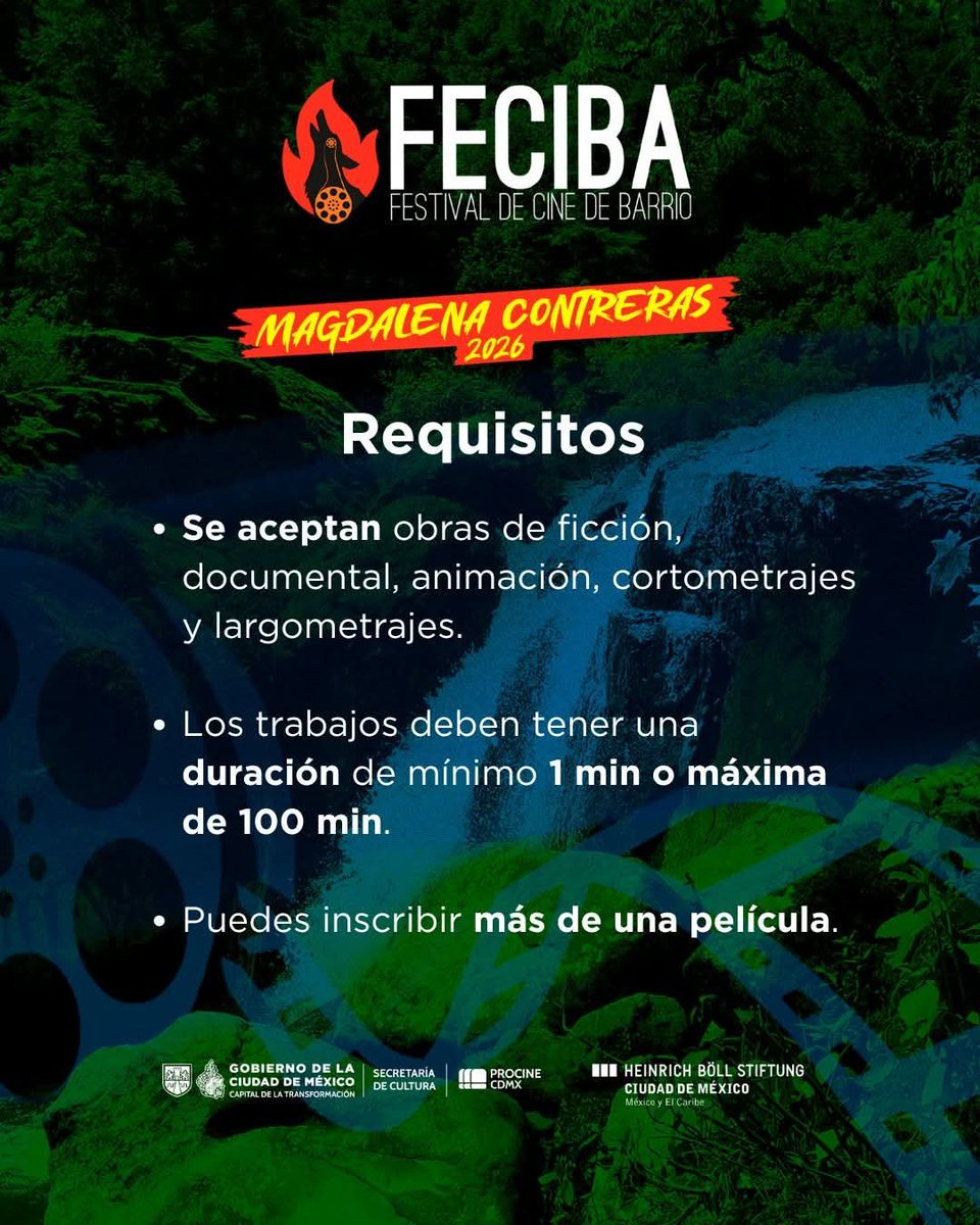 fecibacine's tweet photo. ¿Tienes una historia que contar? 🧐
Inscribe tu película en 𝐒𝐎𝐌𝐎𝐒 𝐁𝐀𝐑𝐑𝐈𝐎, la Selección Oficial del festival y forma parte de la octava edición Magdalena Contreras 2026, que se realizará del 18 al 22 de noviembre🎬. 🔗https://t.co/aMFLmtGSIR https://t.co/VwwBmZmmzr