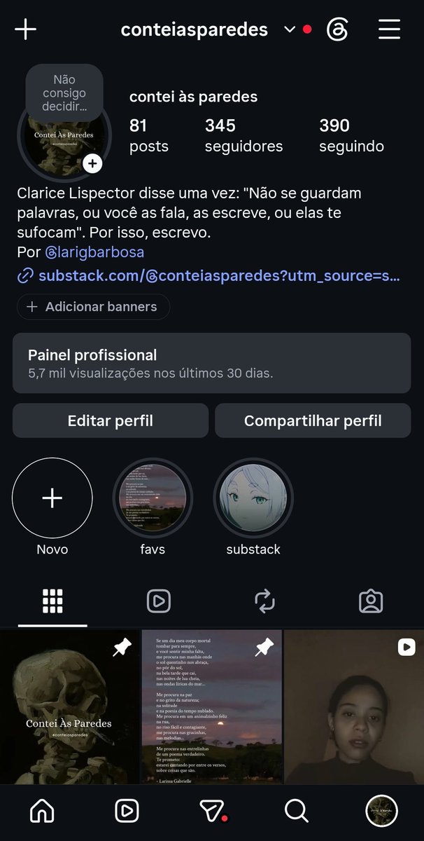 lgabrielleb2's tweet photo. Vamos seguir a minha página de poemas autorais, no instagram? Se chama @conteiasparedes, tbm disponível no substack. 

Seguem prints do visual da página, e os links. (prometo que talvez gostem)

Segue o fio... https://t.co/AN3Yc6kxix
