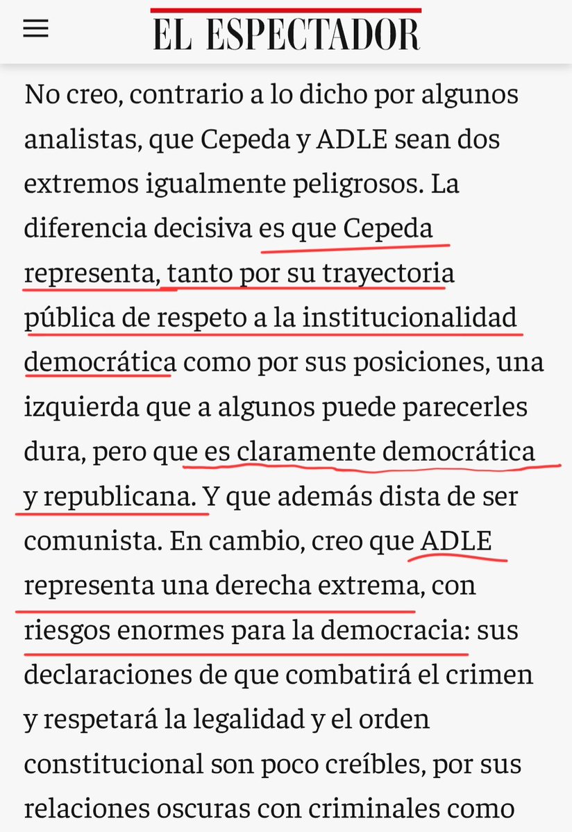 Missmelindres's tweet photo. @RodrigoUprimny Respetado profesor:  usted nos aseguró en su columna que ese era un proyecto político de izquierda democrática, republicana y con gran respeto por la institucionalidad. Y que el otro era una amenaza y un riesgo inminente para la democracia. ¿Nos engañó? ¿Lo engañaron? 🙂 https://t.co/2qWzE6XXkV