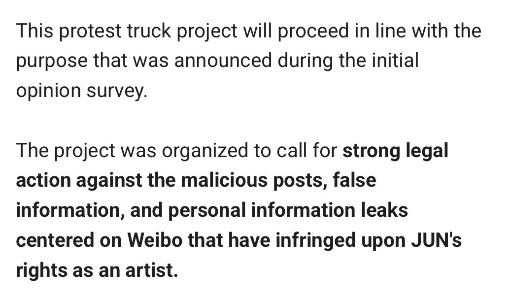 moonjunhuiph's tweet photo. K-Huihuis will send protest trucks to HYBE, urging them to take legal action against the malicious Weibo posts targeting JUN.

There are phrases to choose from. Please choose your preferred language first and it will be automatically translated. The final phrases will be in 🇰🇷

🔗 https://t.co/cs1Dx1c2DT
📅 12 July 2026, 6PM 🇵🇭 
🎯 Choose up to 5 phrases

Note that this is a protest truck against the company that remains silent after all the online attacks that JUN and his family are still receiving.