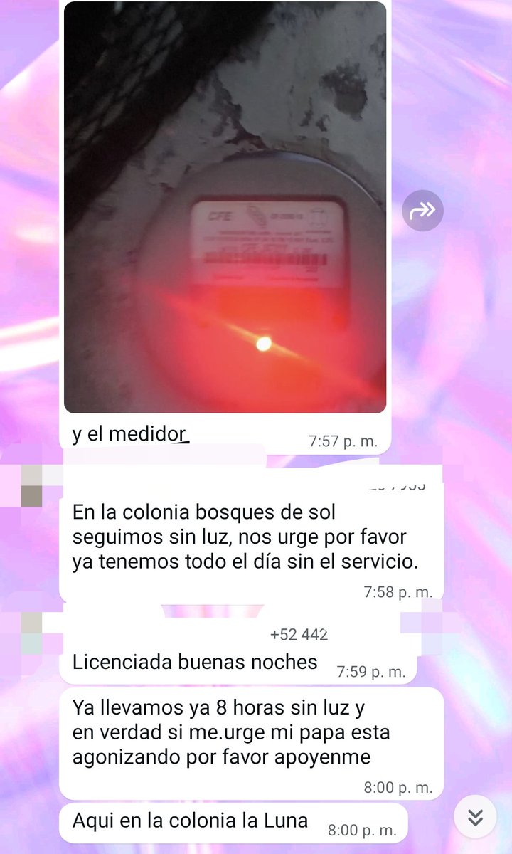 BettyV1O's tweet photo. Oye @CFE_Contigo @CFEmx @EmiliaCallejaA les mandan decir que CHSM cada vez que respiren, y que se apuren a resolver y atender los reportes, que eso de esperar 4hrs para que te empecemos a solicitar no es valido en muchos casos, así que aplícate. 
@makugo @FeliFerMacias https://t.co/rKHCZo0ZrE