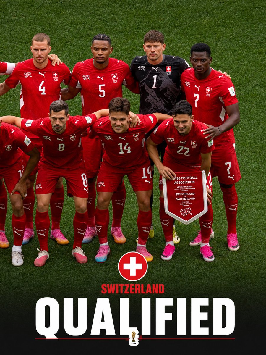 OAruho's tweet photo. 𝐅ULL-TIME | @worldcup2026 

 Switzerland 🇨🇭 0 (4) - (3) 0 🇨🇴 Colombia 

Switzerland makes HISTORY! For the first time in 72 years, they have reached the World Cup quarter-final!✅ 

Congratulations to Murat Yakin and his team. Brilliant achievement. 👏

#Worldcup2026 || #SUICOL https://t.co/yA36PubKkr