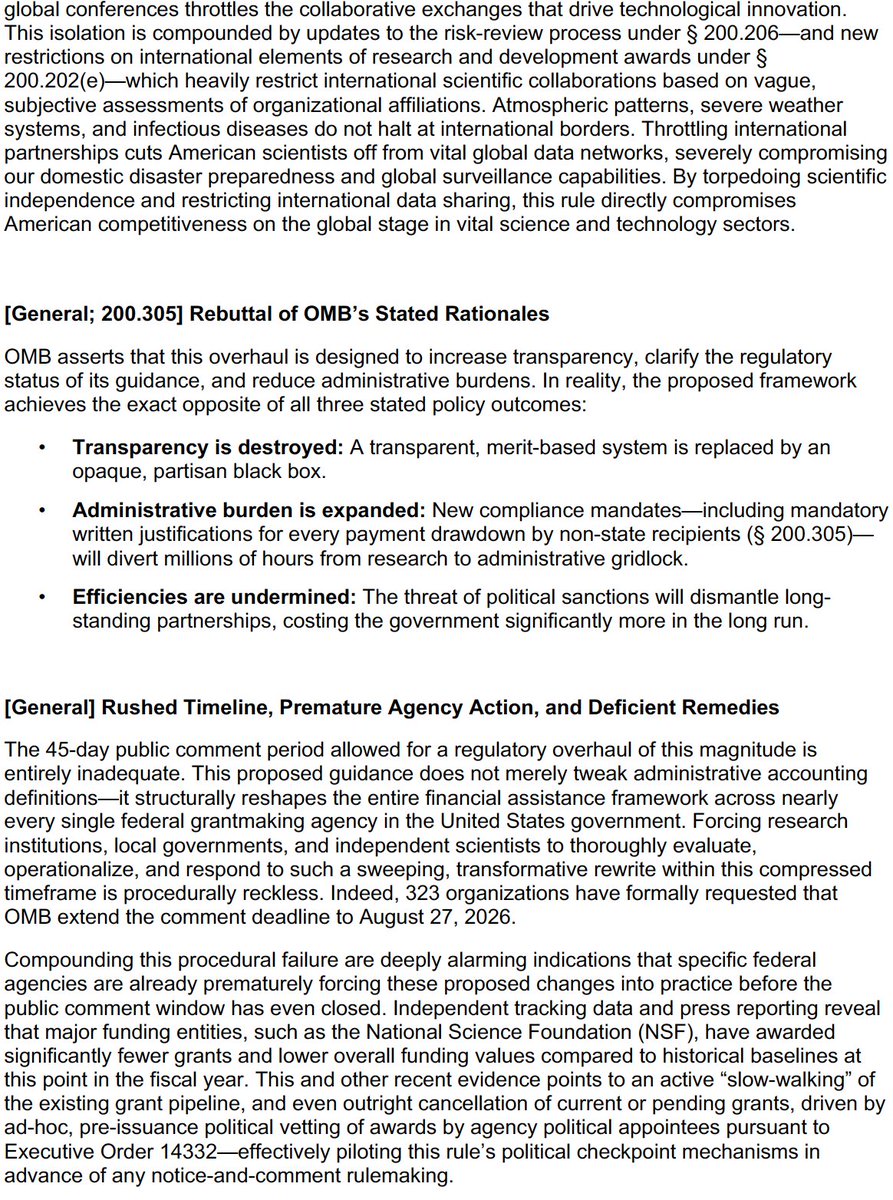 Weather_West's tweet photo. I just submitted my formal comment on the disastrous proposal to transform essentially all U.S. federal grantmaking--affecting every sector of American science, technology, education, &amp; health--into an overtly partisan political process. Full text here: https://t.co/9ZZmQcTmSP https://t.co/su43hh5rLY