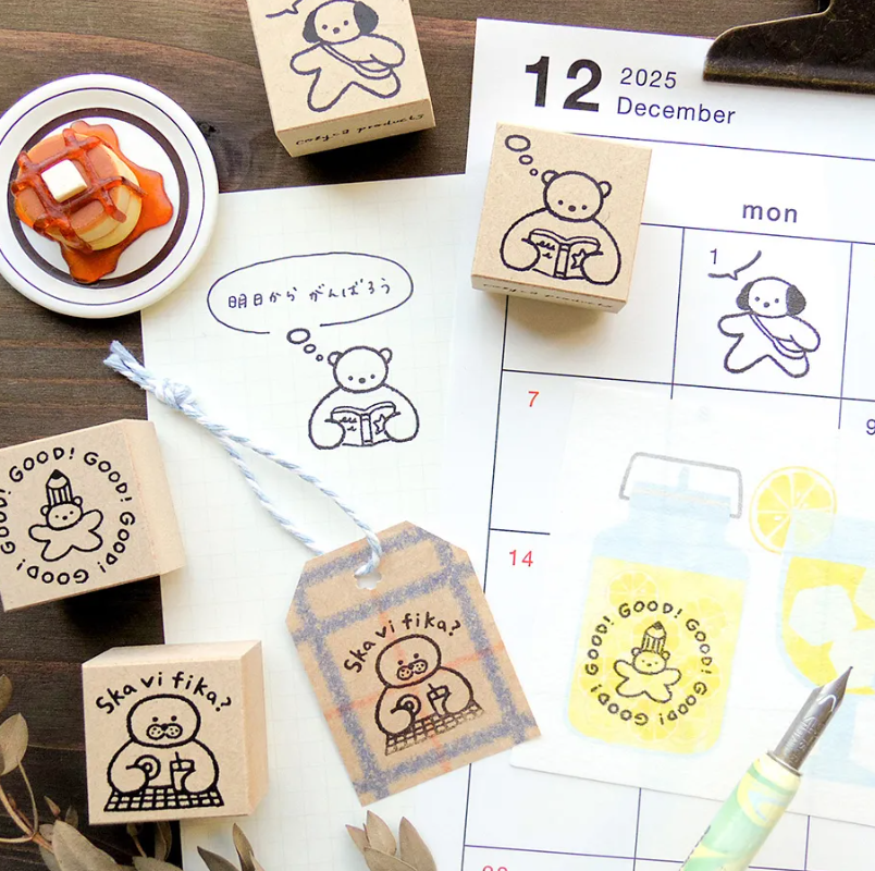 tcsliving's tweet photo. A tiny bear with a pencil on its head is here to say “GOOD!” Use this adorable Mariko Fukuoka stamp to celebrate completed tasks, happy moments and little everyday wins.
Perfect for planners, study journals and encouraging notes.
#RubberStamp #PlannerStamp #JapaneseStationery #JournalWithMe #CozycaProducts