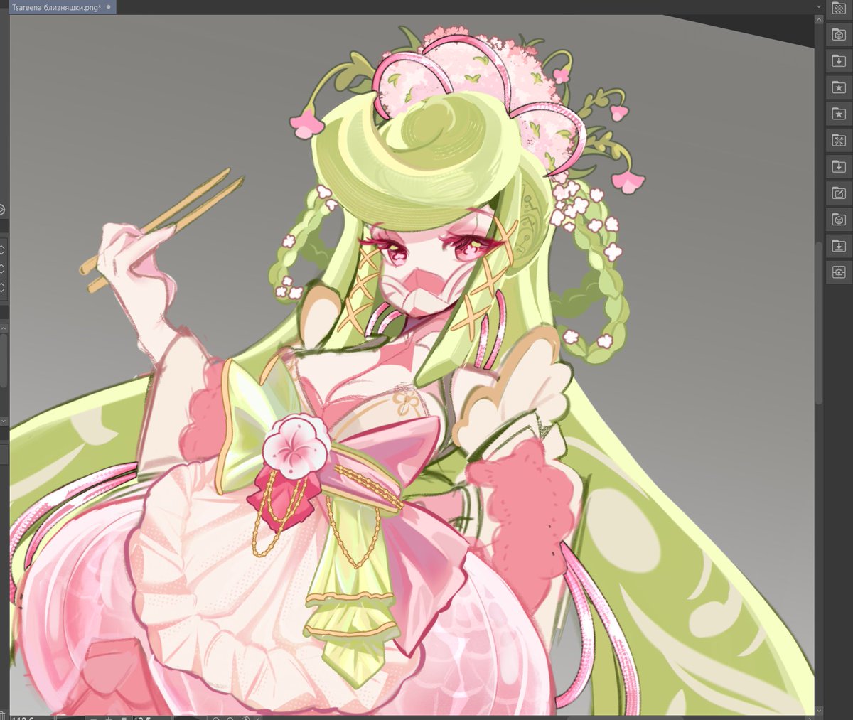 KisselMr's tweet photo. 🌸-wip-🍵

#art #adoptable #Commission #pokemon #Tsareena https://t.co/rnbaaAPOA9