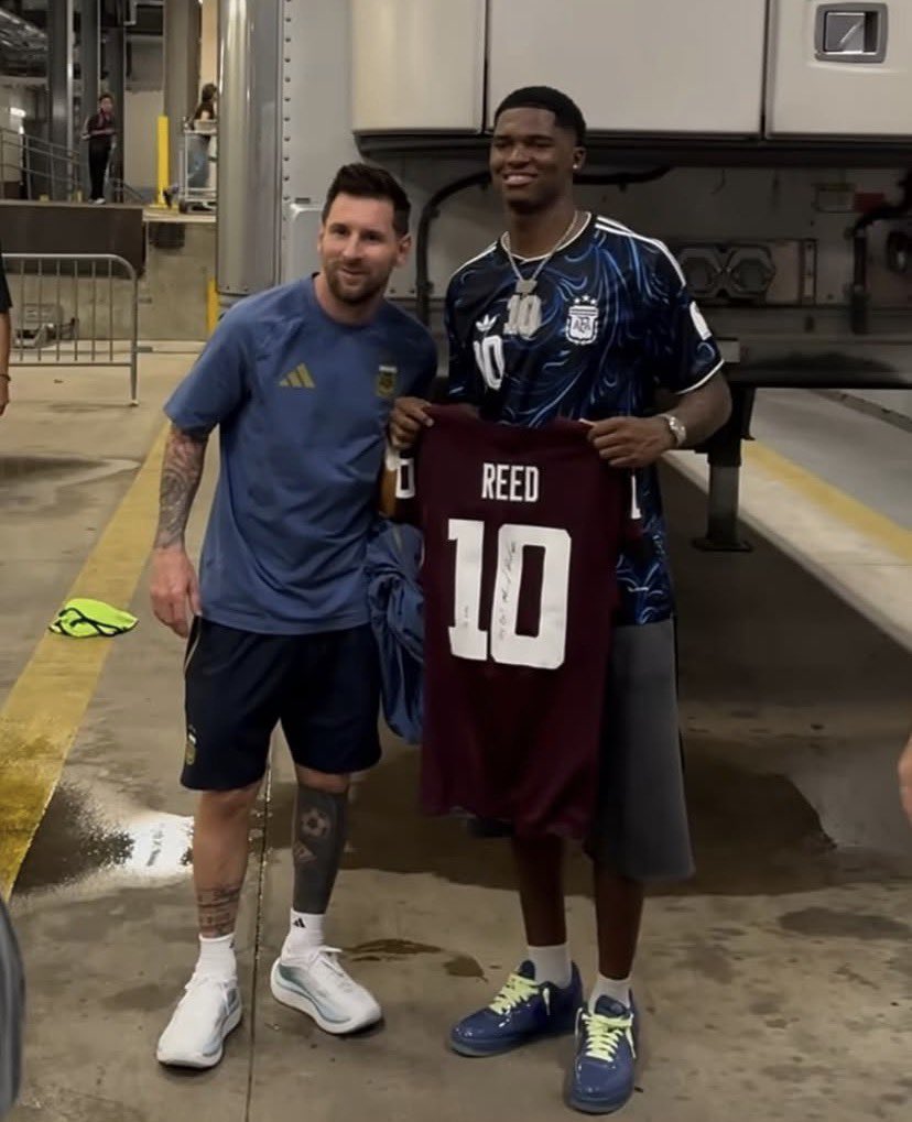BeholdPaleH0rse's tweet photo. Lionel Messi is a creation of the Kabalah. They often can help create new characters. 

Seen in the last photo here, with Texas A&amp;M Quarterback Marcel Reed, whom there are very big plans for on the world stage and upcoming year. https://t.co/fPxBirlAXi